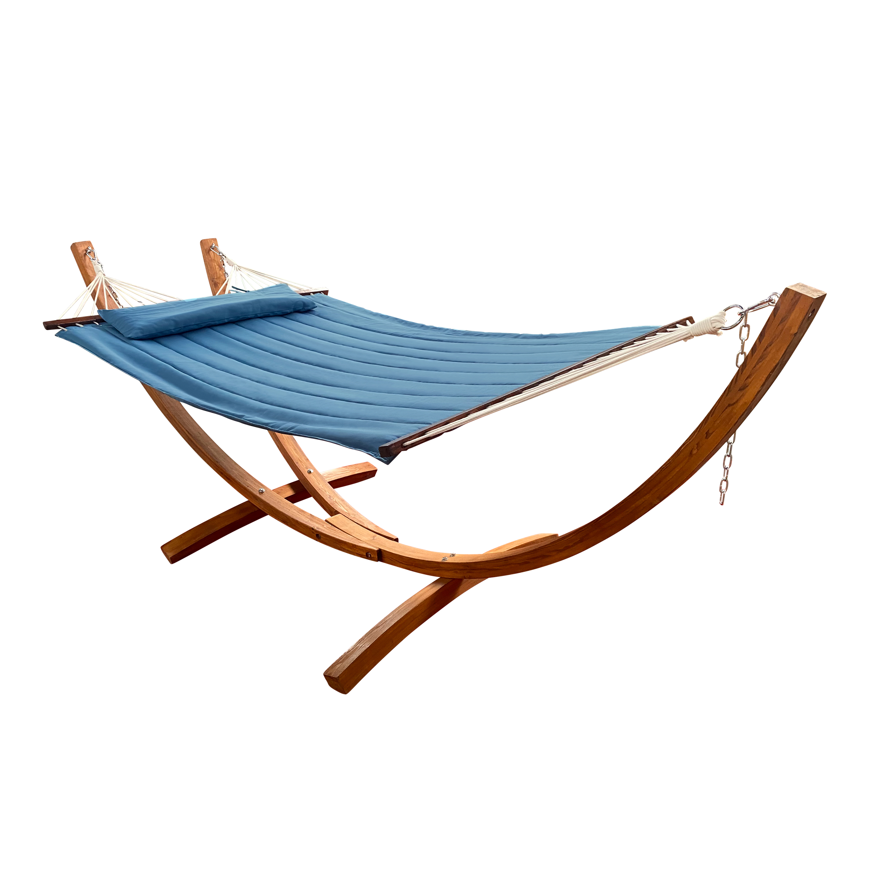Hawaii Hangmat set - Blauwe hangmat met houten frame