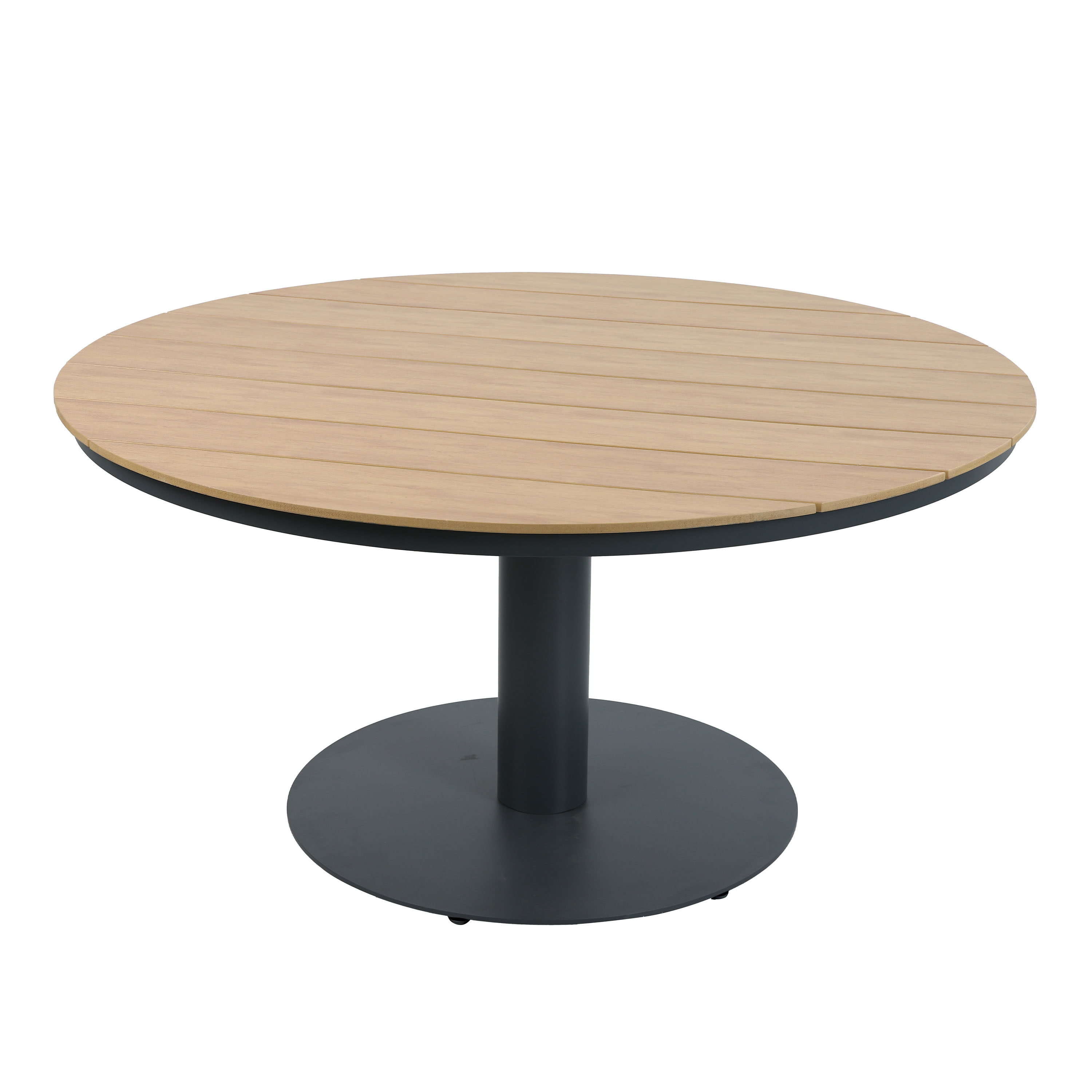 Jay/Faye 150 cm Dining Tuinset 7-delig - Antraciet