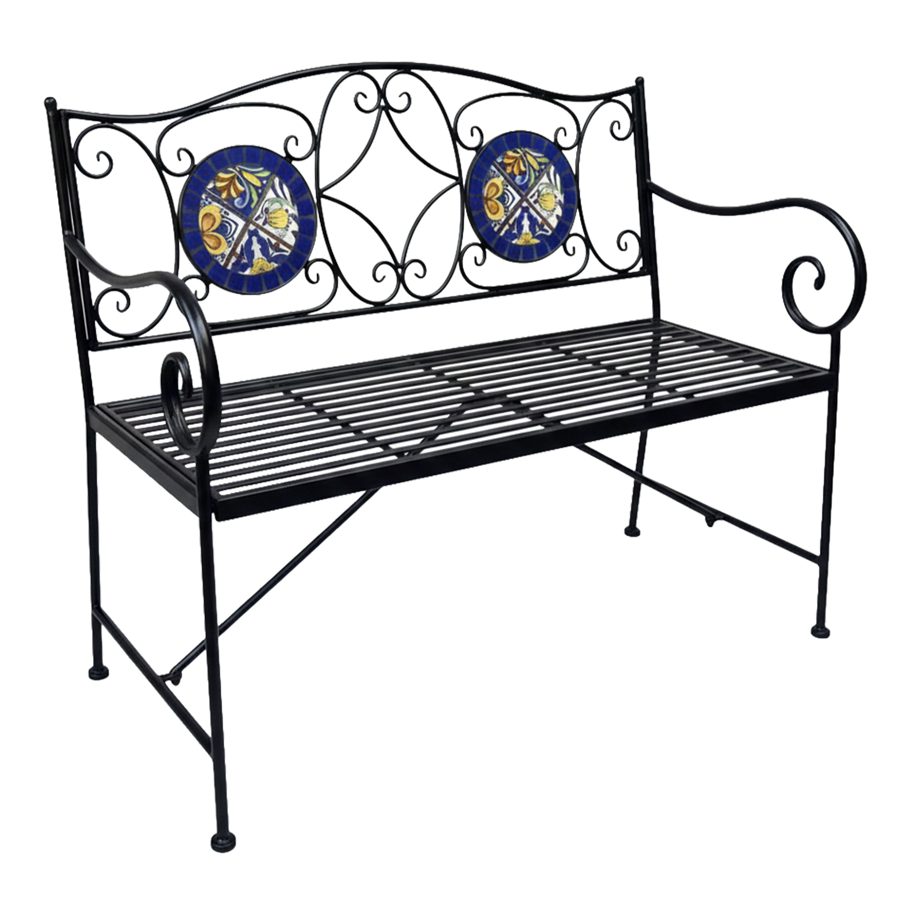 Margot Mozaïek Tuinbank Mediterrane stijl Blauw/geel