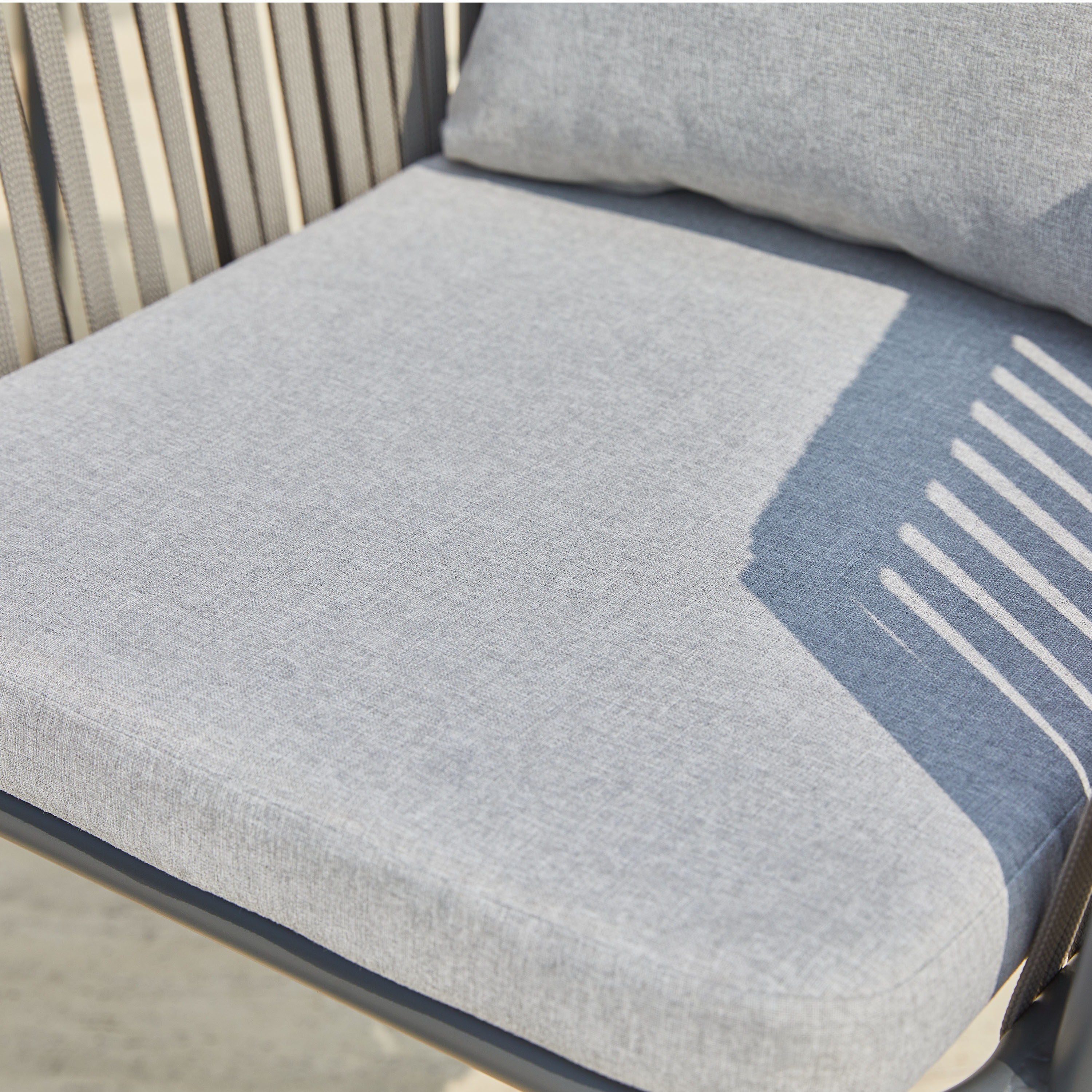 Jay/Faye 150 cm Dining Tuinset 7-delig - Antraciet