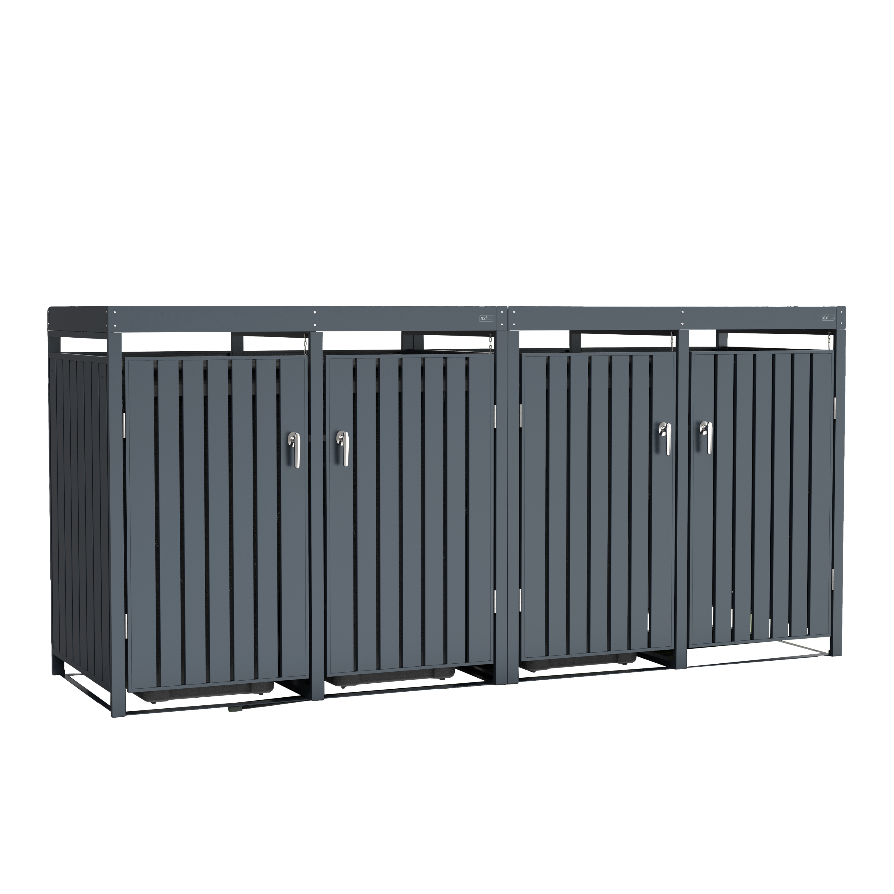 Leon Metalen Containerbak - Antraciet 4x 240L