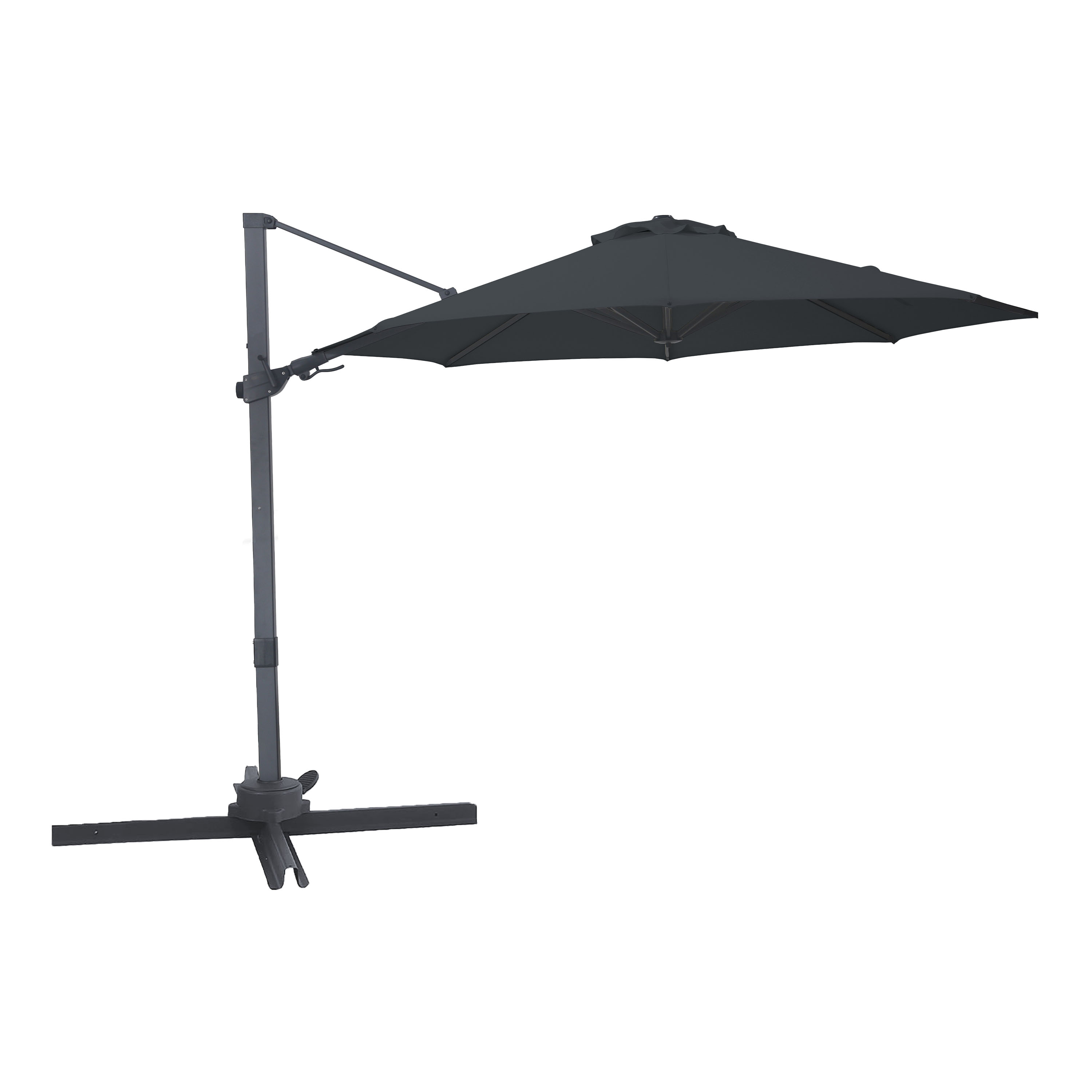 Solis Zweefparasol Ø 300cm Antraciet/grijs