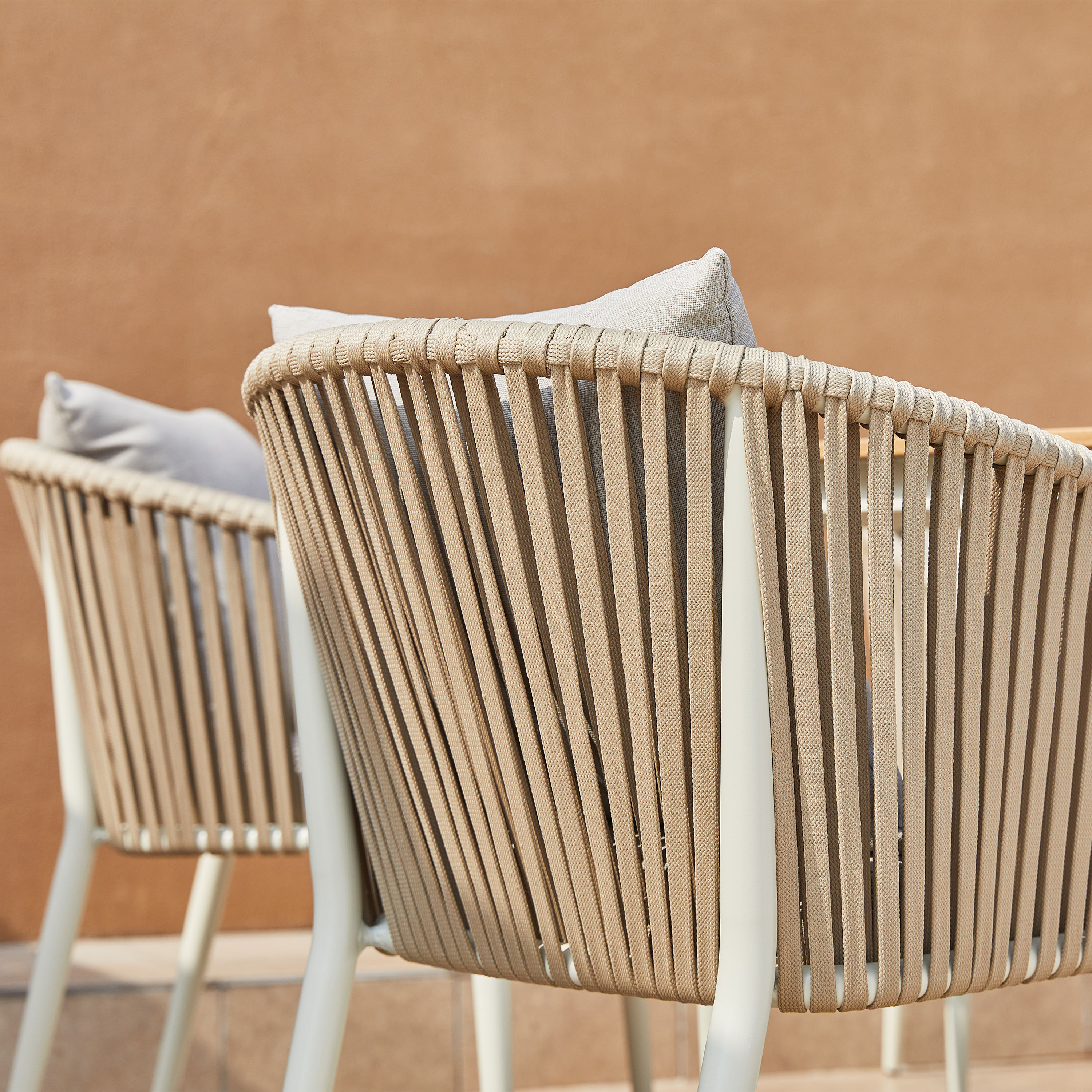 Jay/Faye 150 cm Dining Tuinset 7-delig - Beige