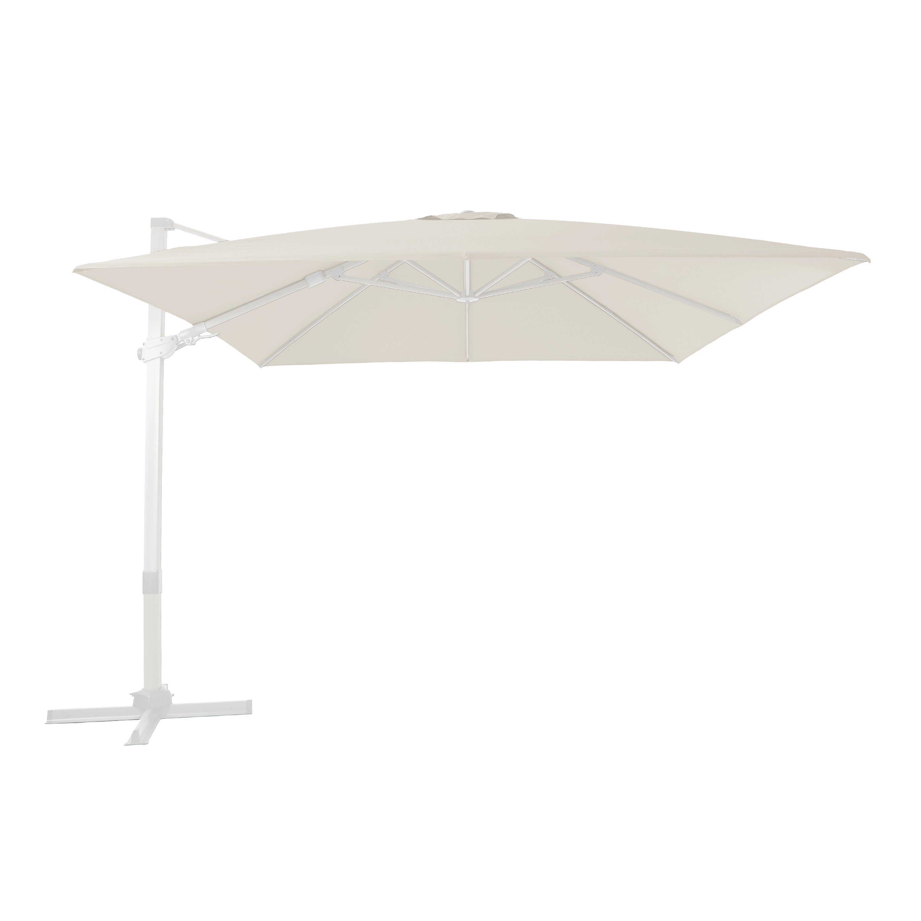 Apollo Premium Zweefparasol 300x300 Wit/Beige