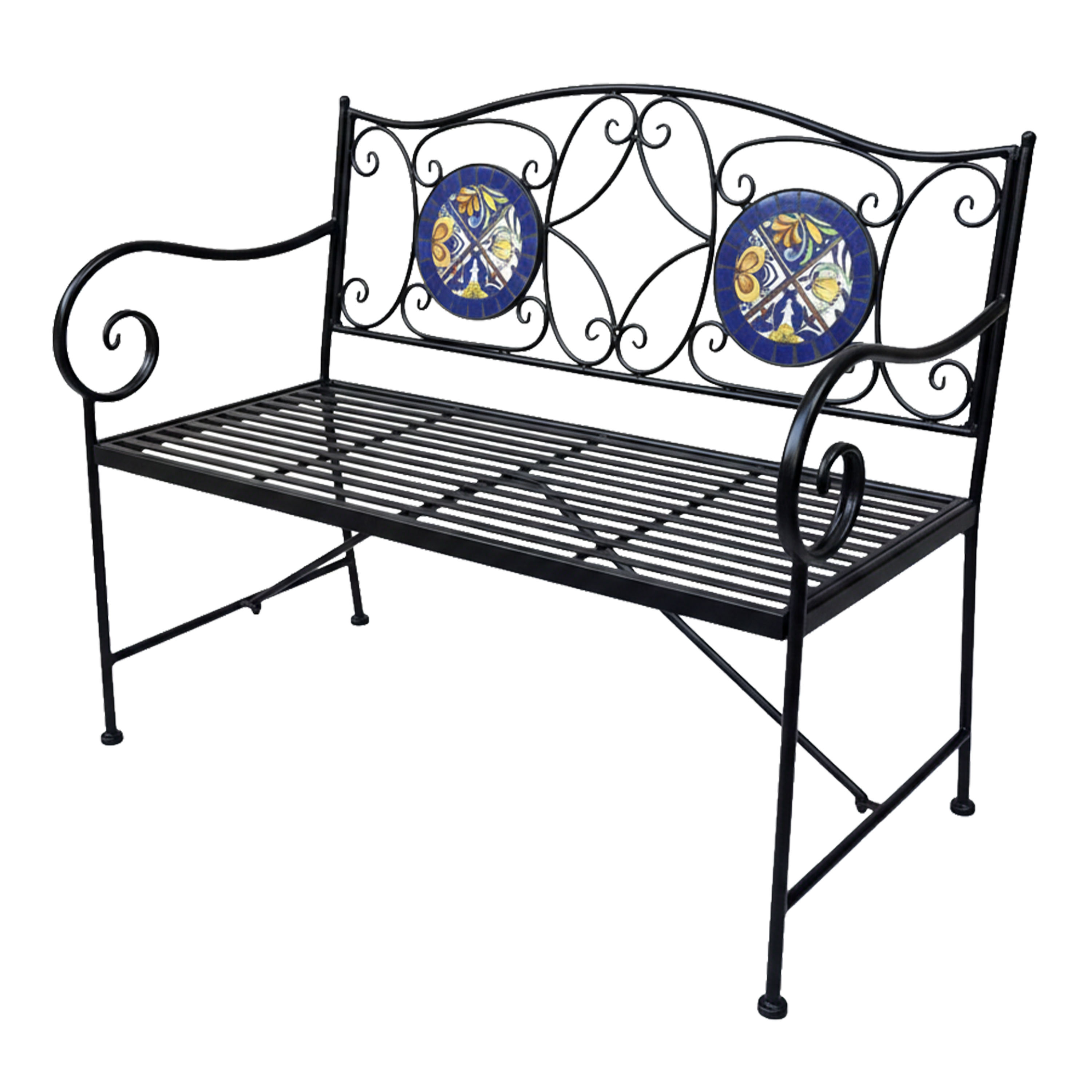Margot Mozaïek Tuinbank Mediterrane stijl Blauw/geel