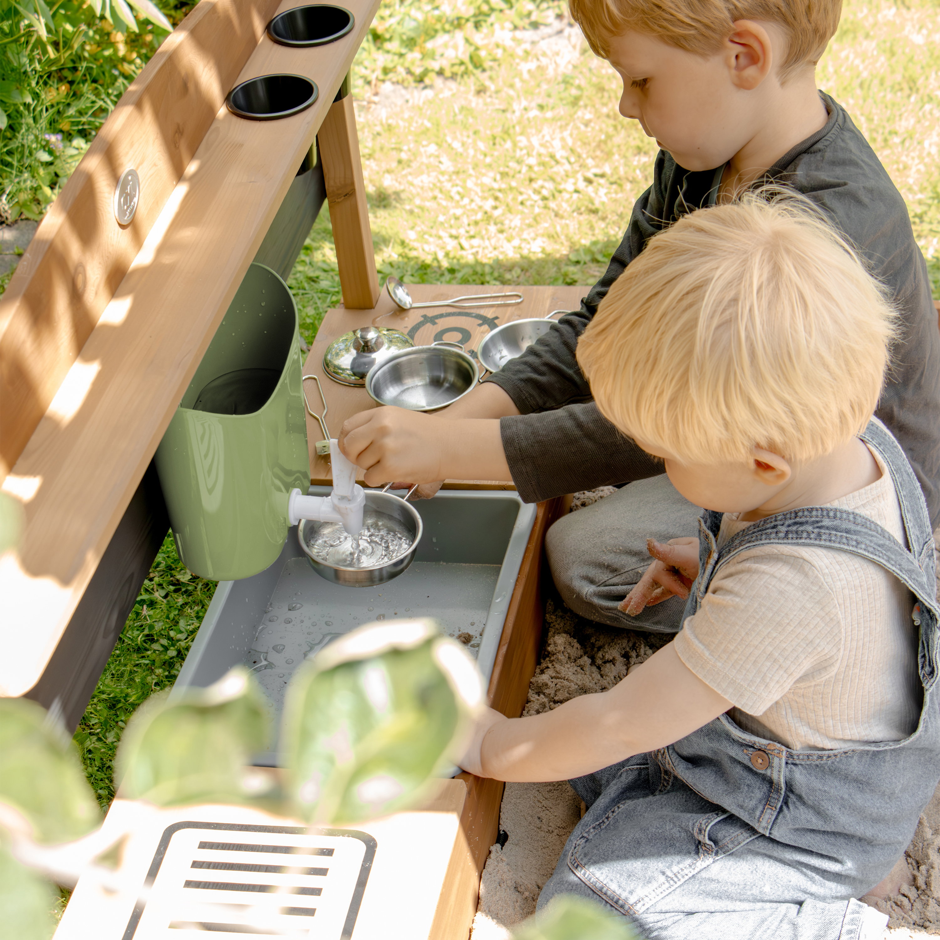 Watertank met Kraan voor Speelkeuken Groen