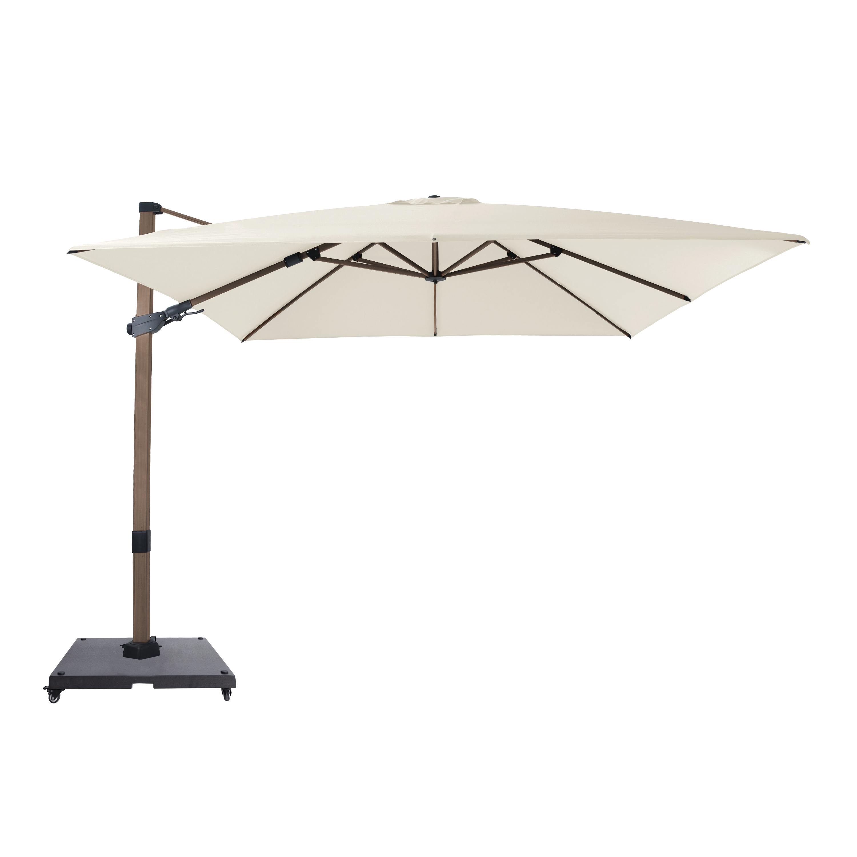 Apollo Zweefparasol 300x300cm Eikenlook/beige– Complete set