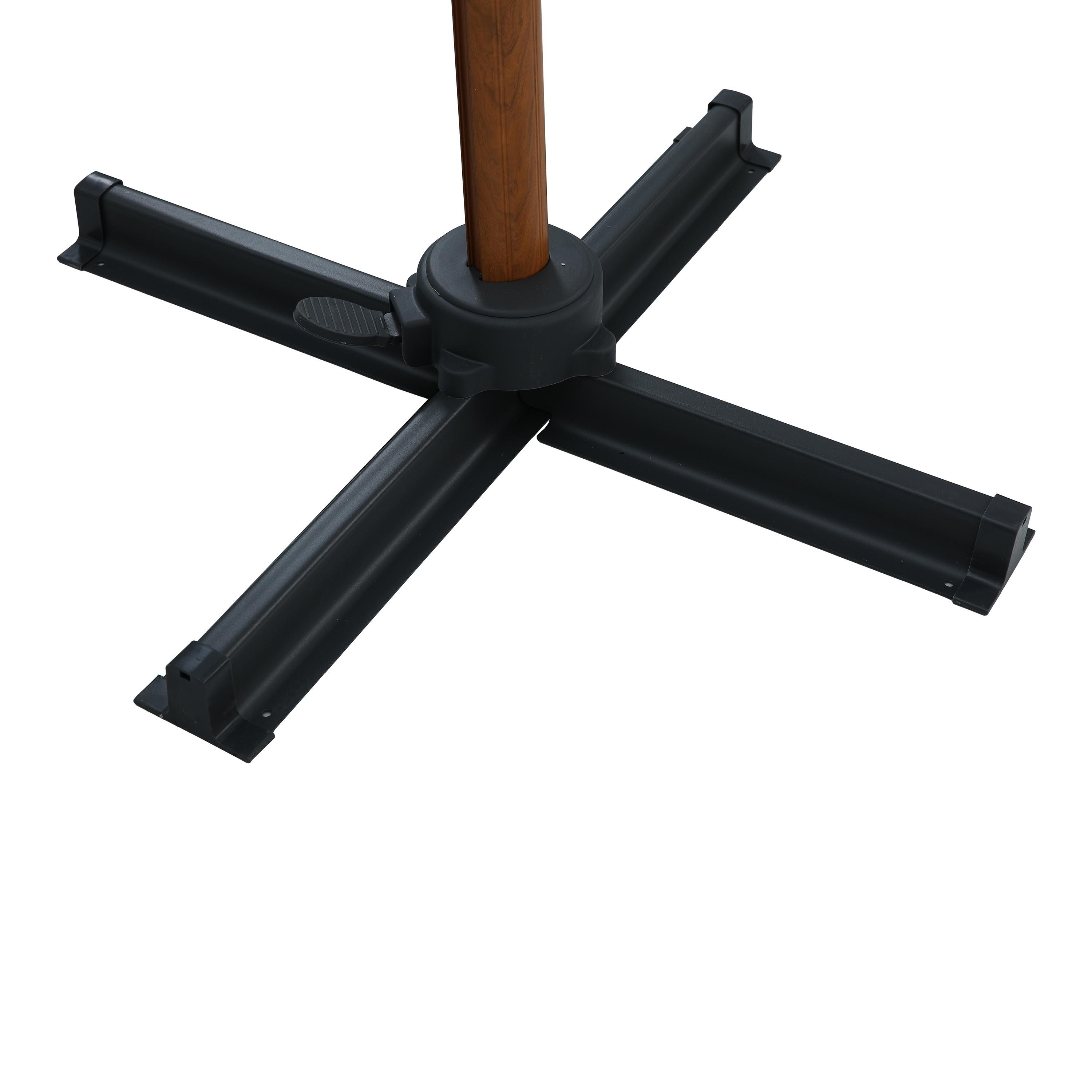 Marisol Zweefparasol Ø 300cm Houtlook/grijs