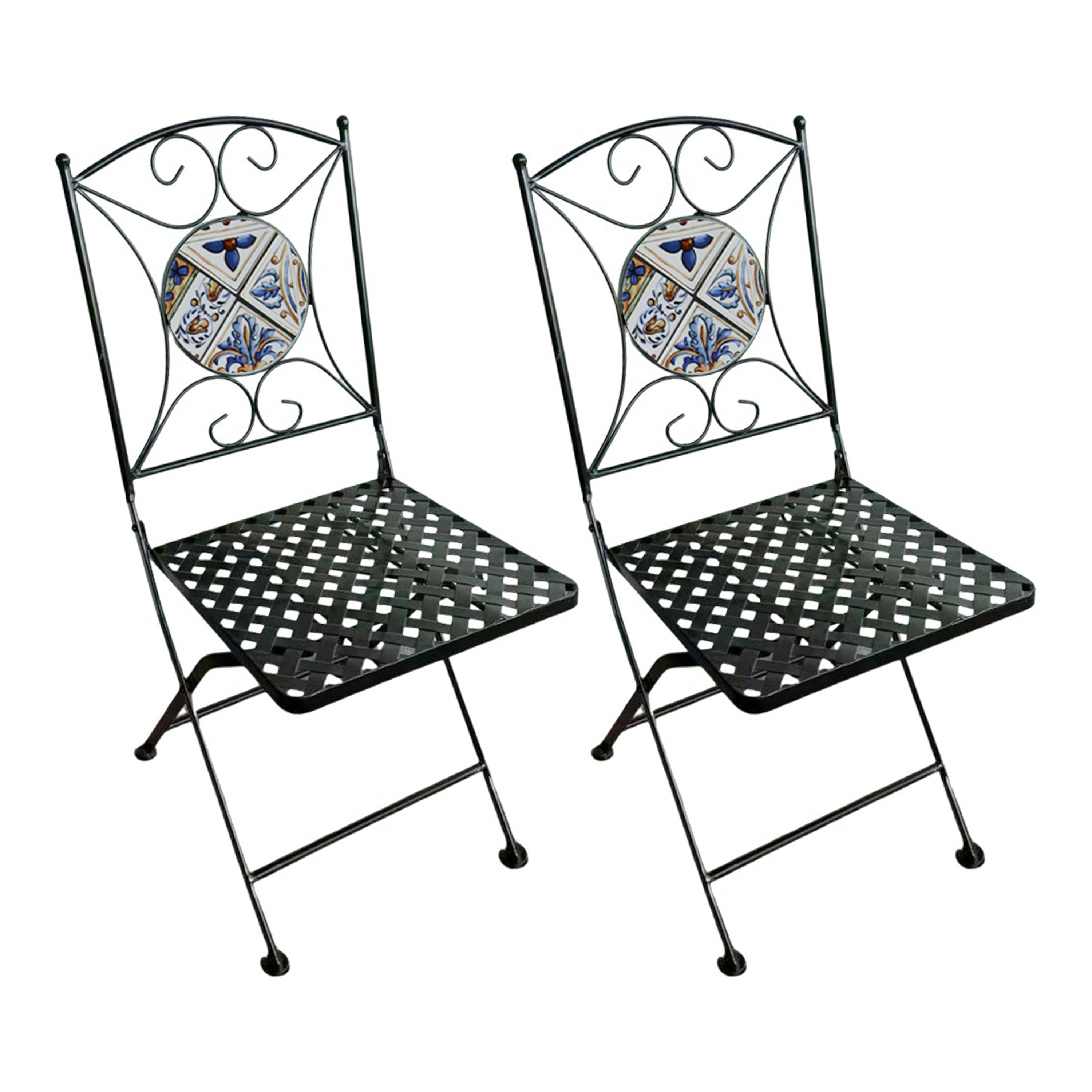 Camilla Bistro Stoelen opklapbaar Zachtblauw – Set 2 stuks