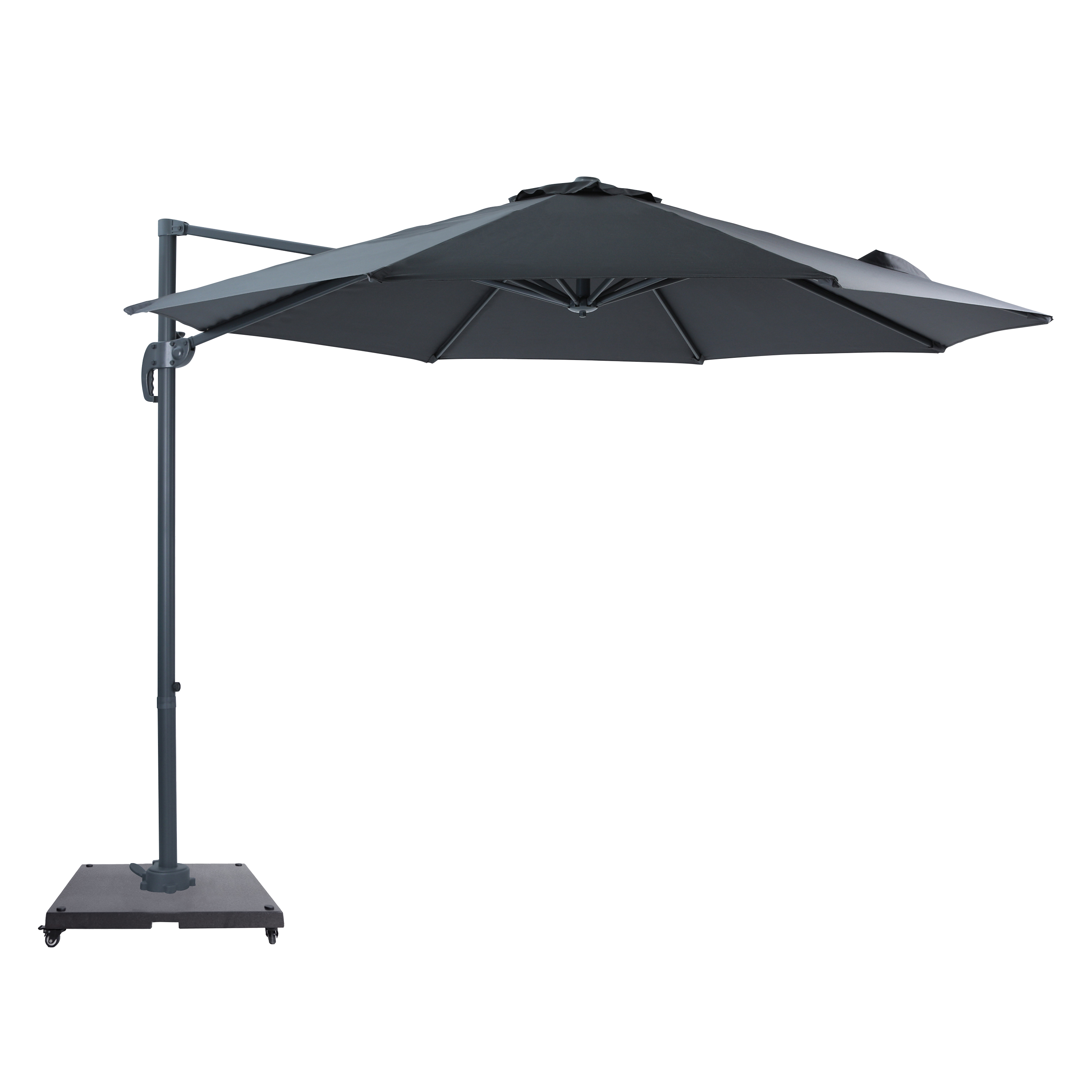 Marisol Zweefparasol Ø 300cm Antraciet/grijs – Complete set