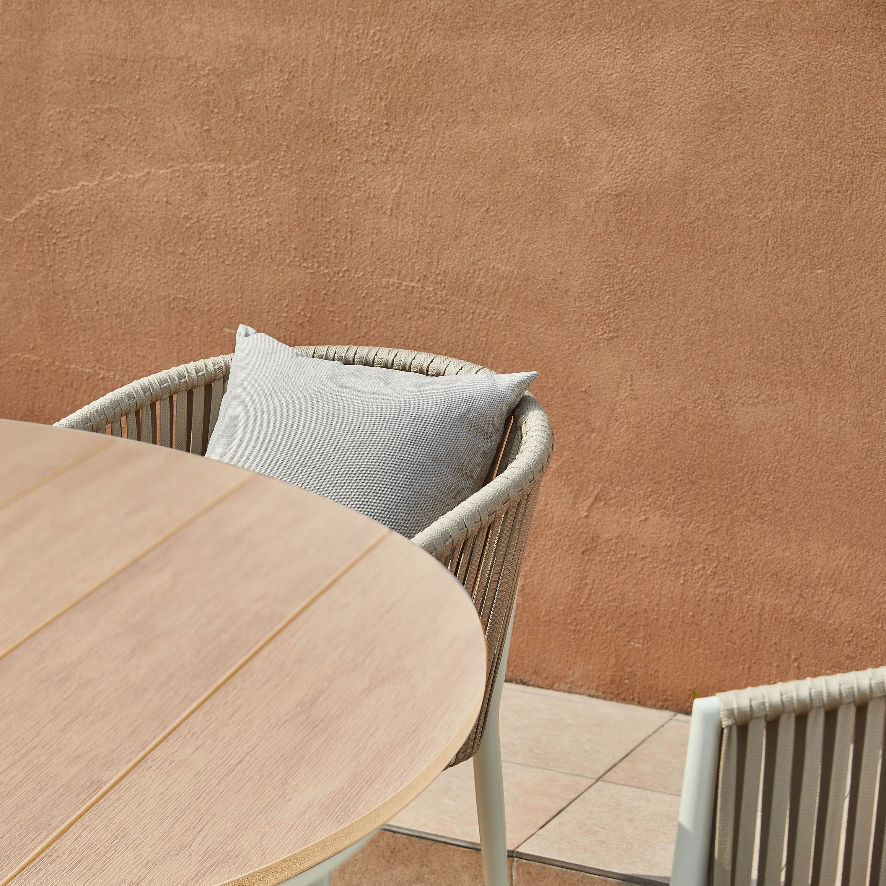Jay/Faye 150 cm Dining Tuinset 7-delig - Beige