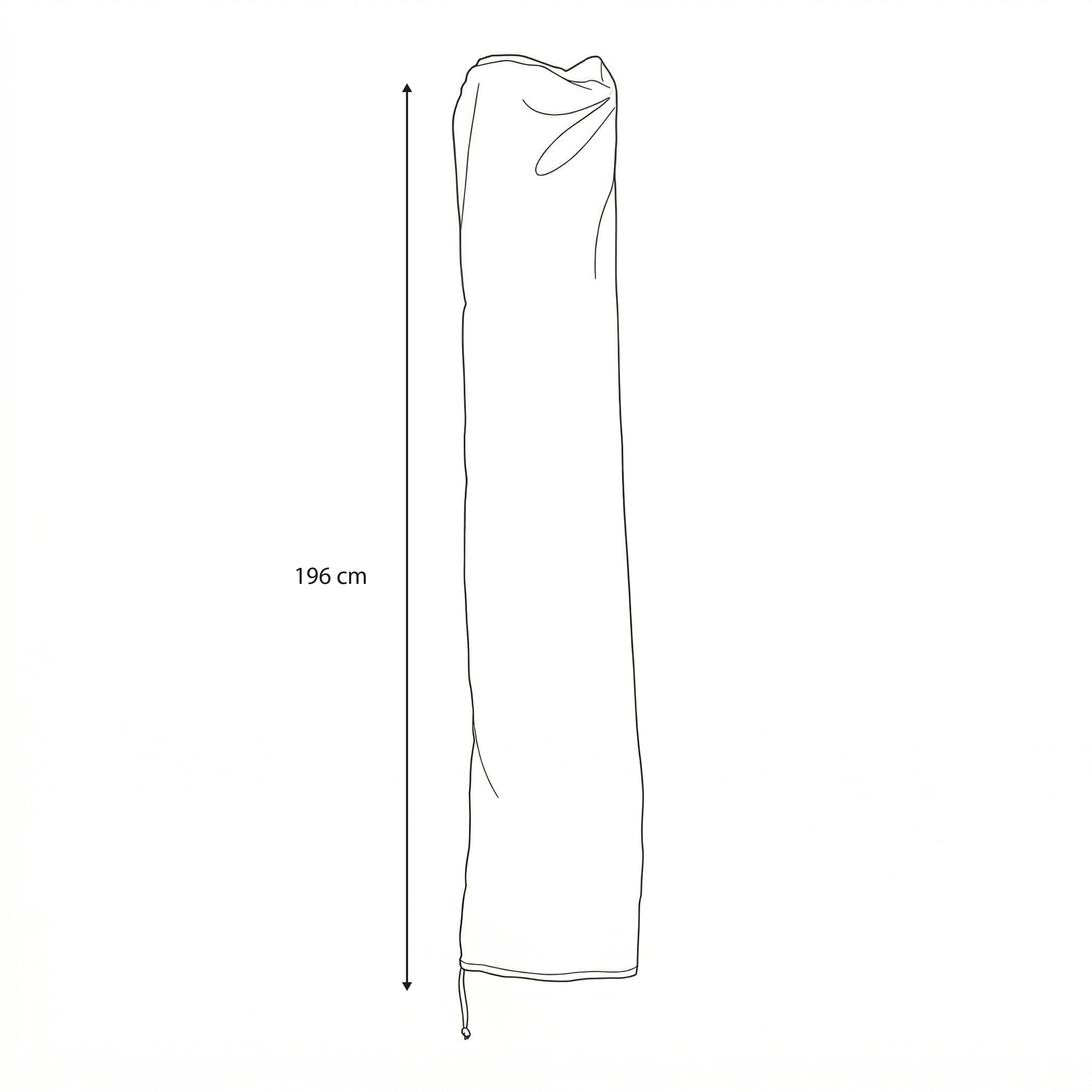 Zweefparasol Hoes L196 - Ø 300cm Zwart