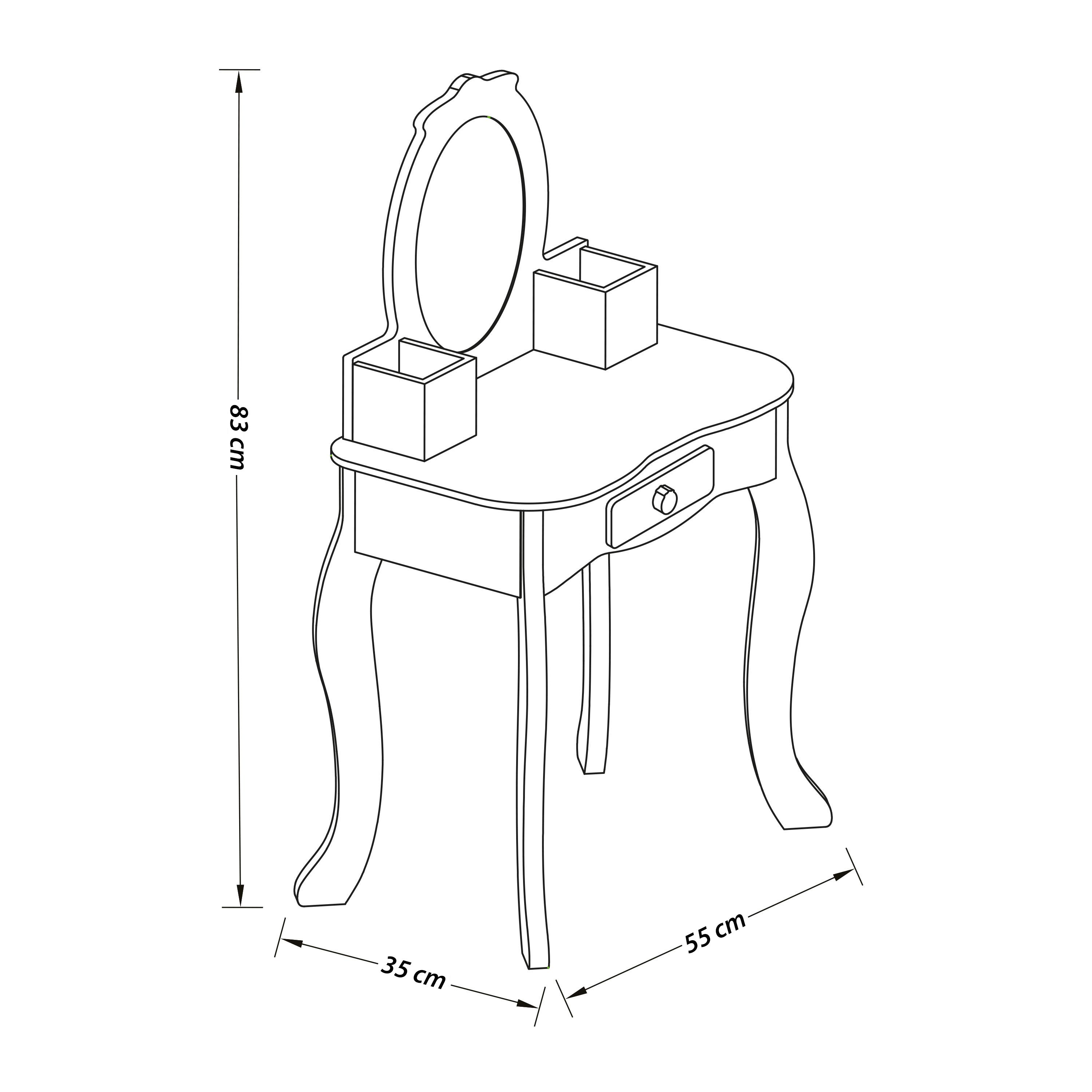 Houten Kaptafel Aardbei