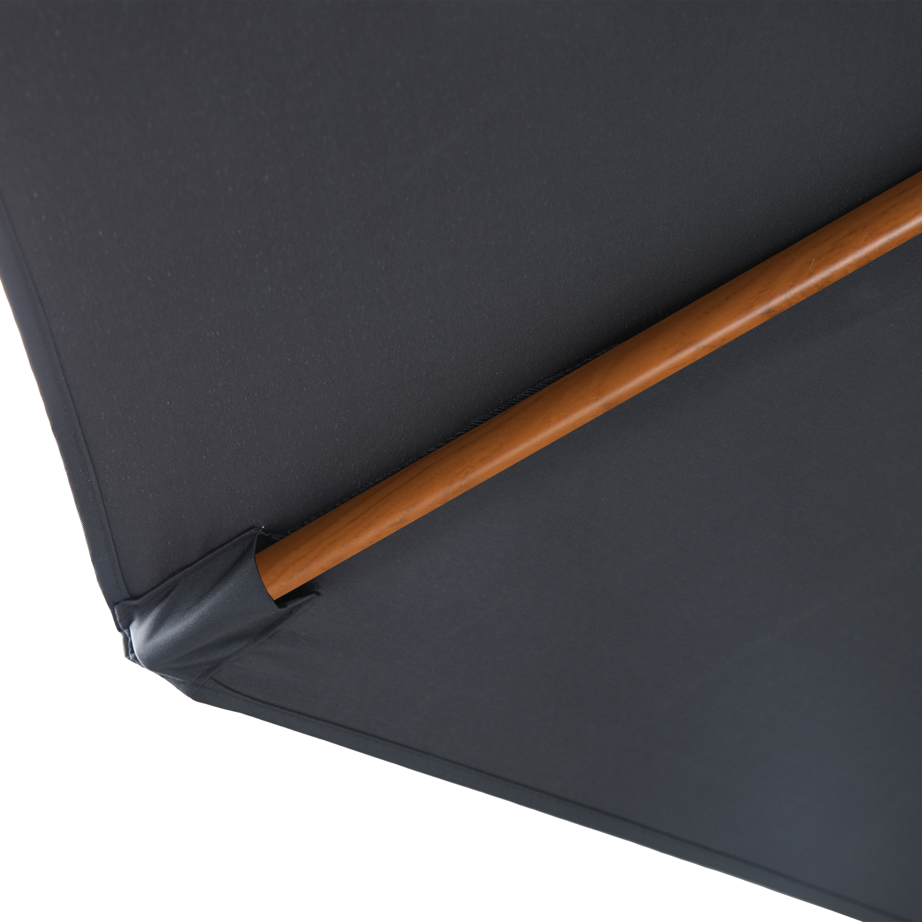 Marisol Zweefparasol Ø 300cm Houtlook/grijs