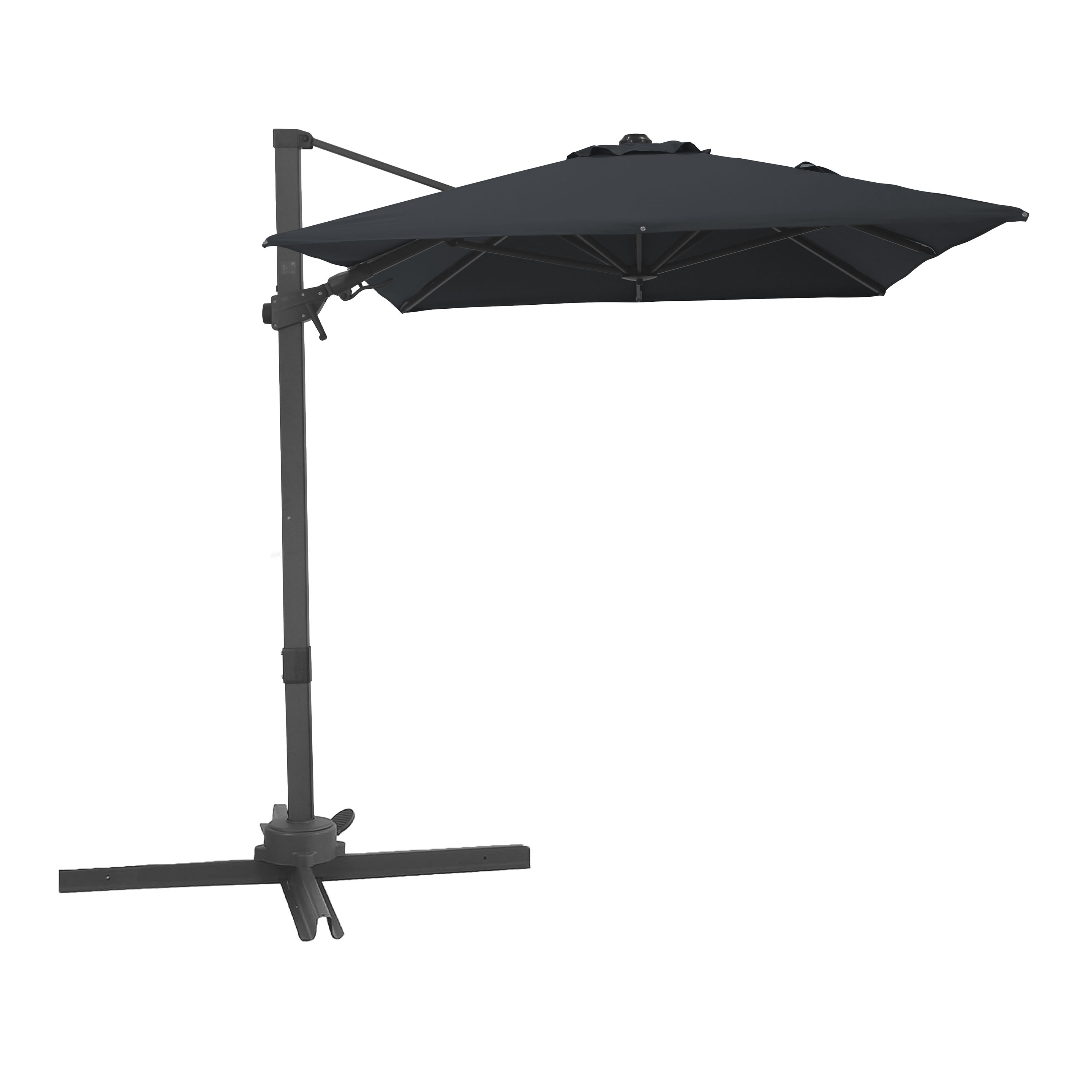 Nyra Zweefparasol 200x300 cm Antraciet/grijs
