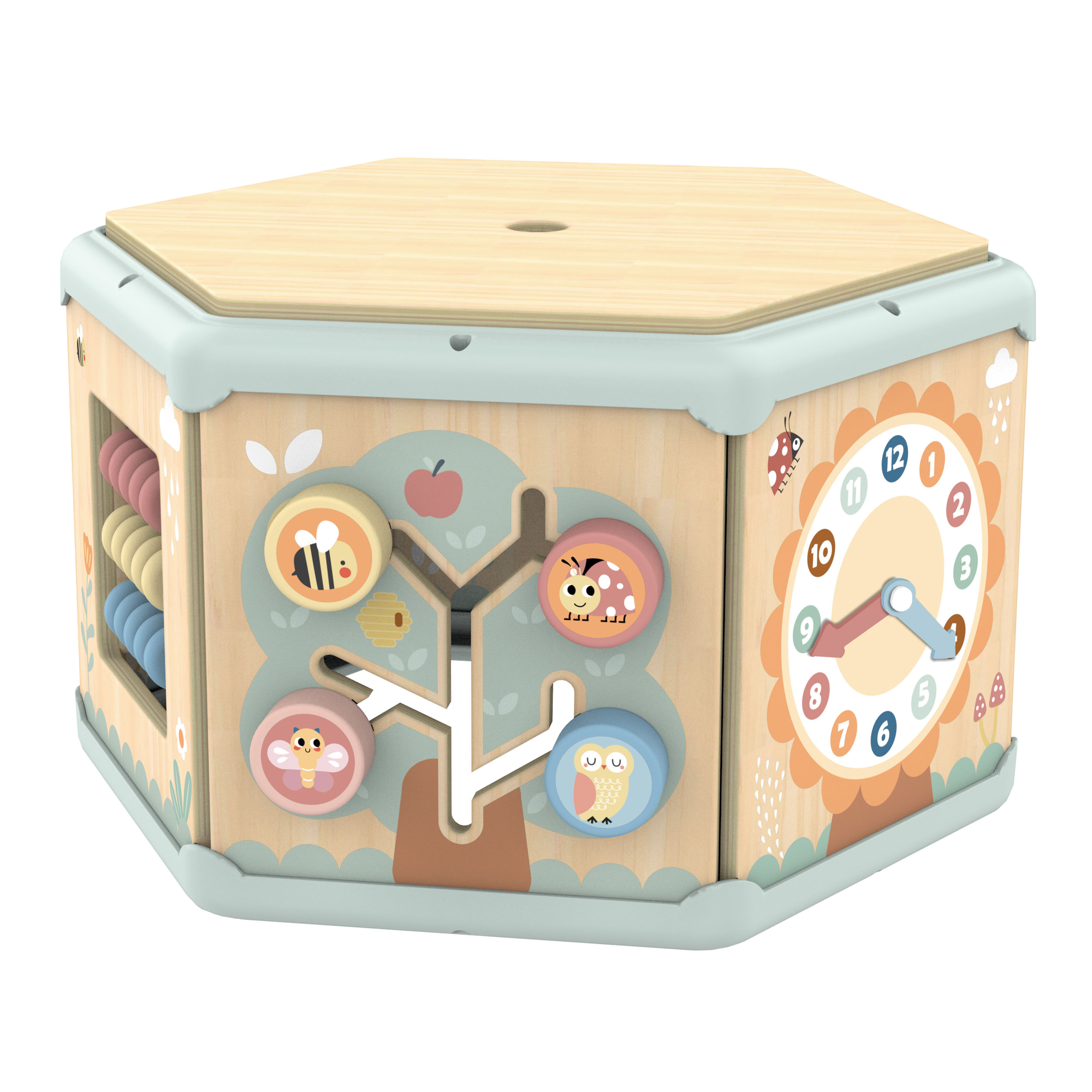 7-in-1 Houten Activiteitenkubus