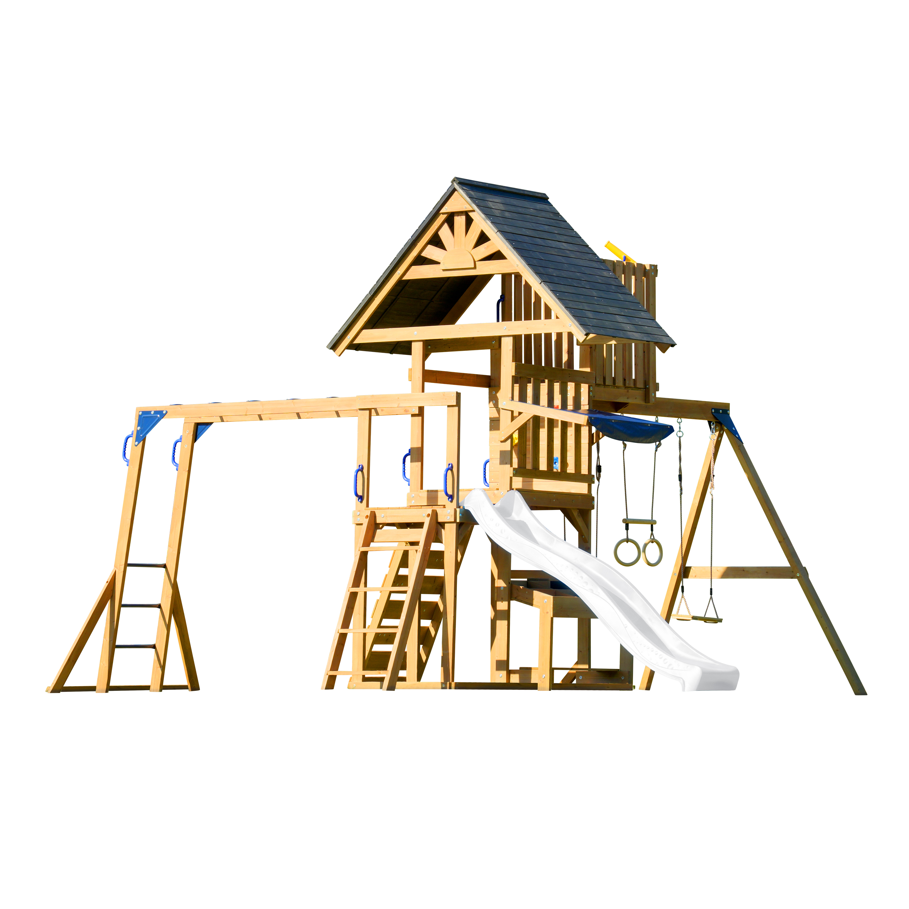 Mitch Speeltoestel met Dubbele Schommel – Witte Glijbaan