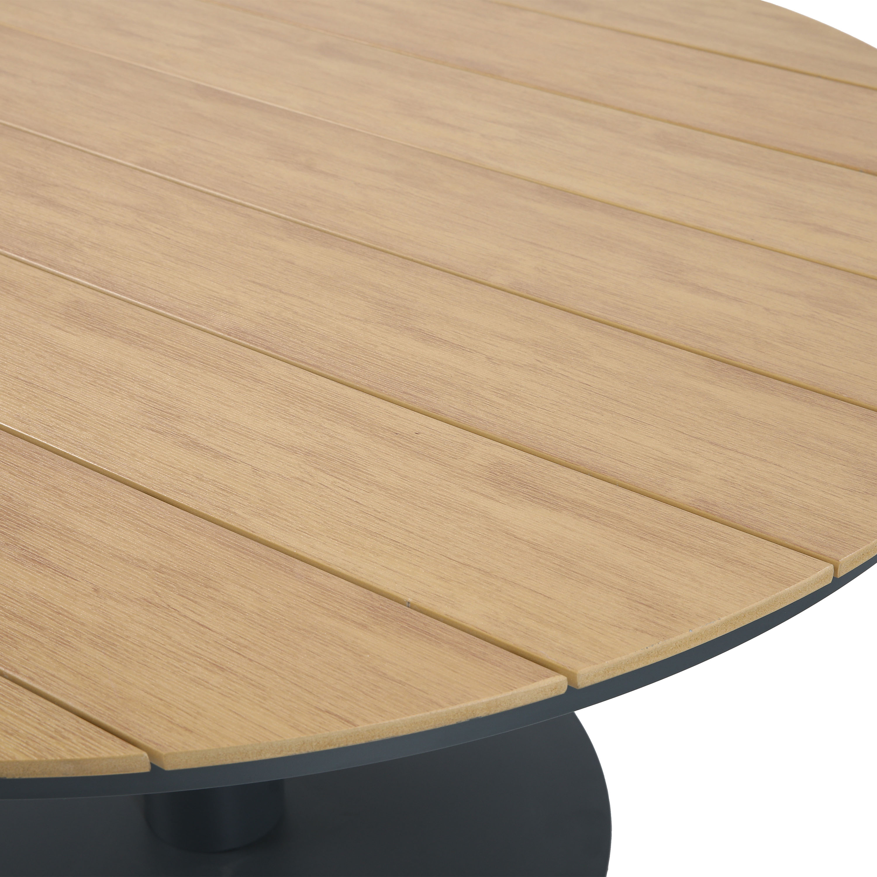 Jay/Faye 150 cm Dining Tuinset 7-delig - Antraciet