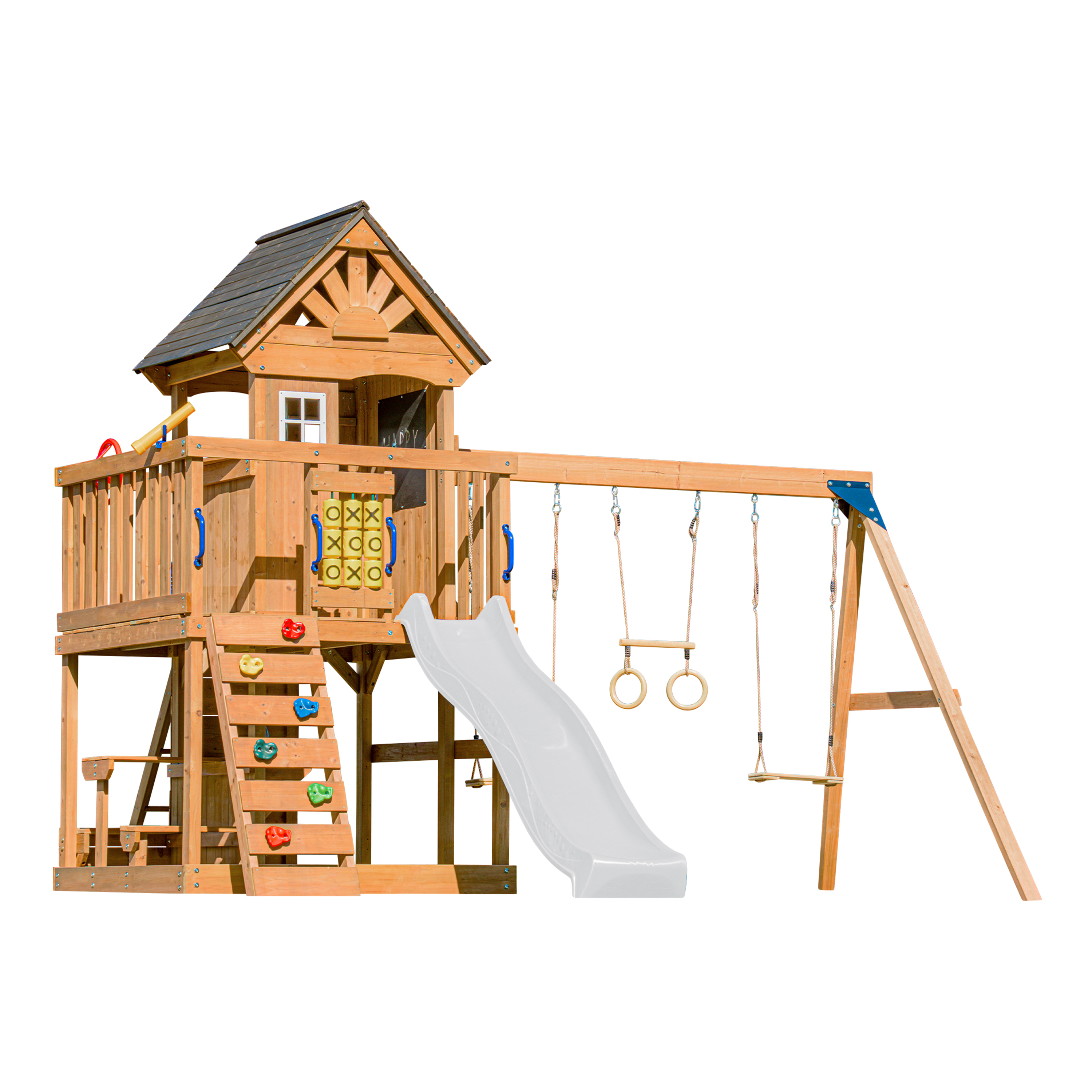 Jack Speeltoestel met Dubbele Schommel – Witte Glijbaan