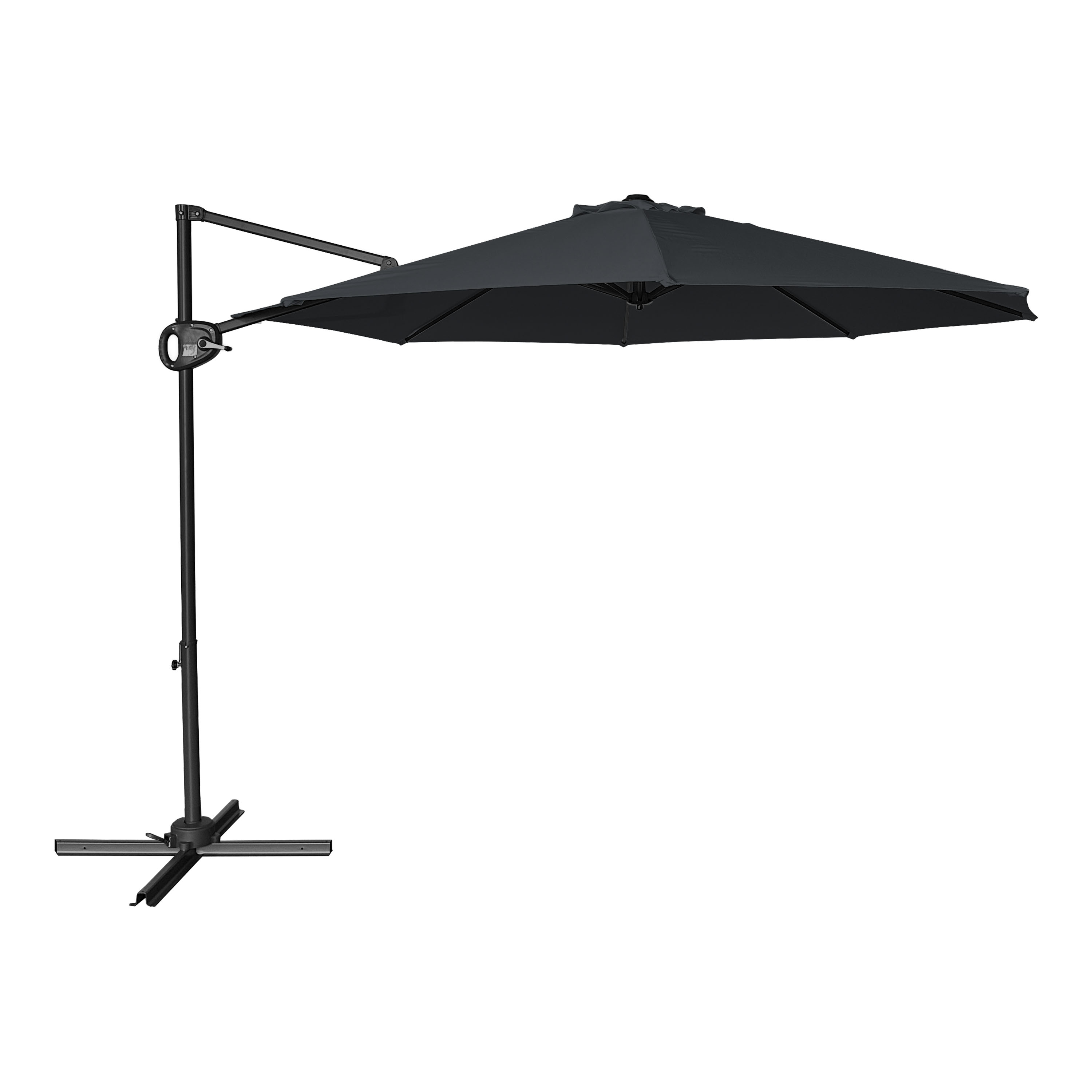 Solea Zweefparasol Ø 300cm Antraciet/grijs
