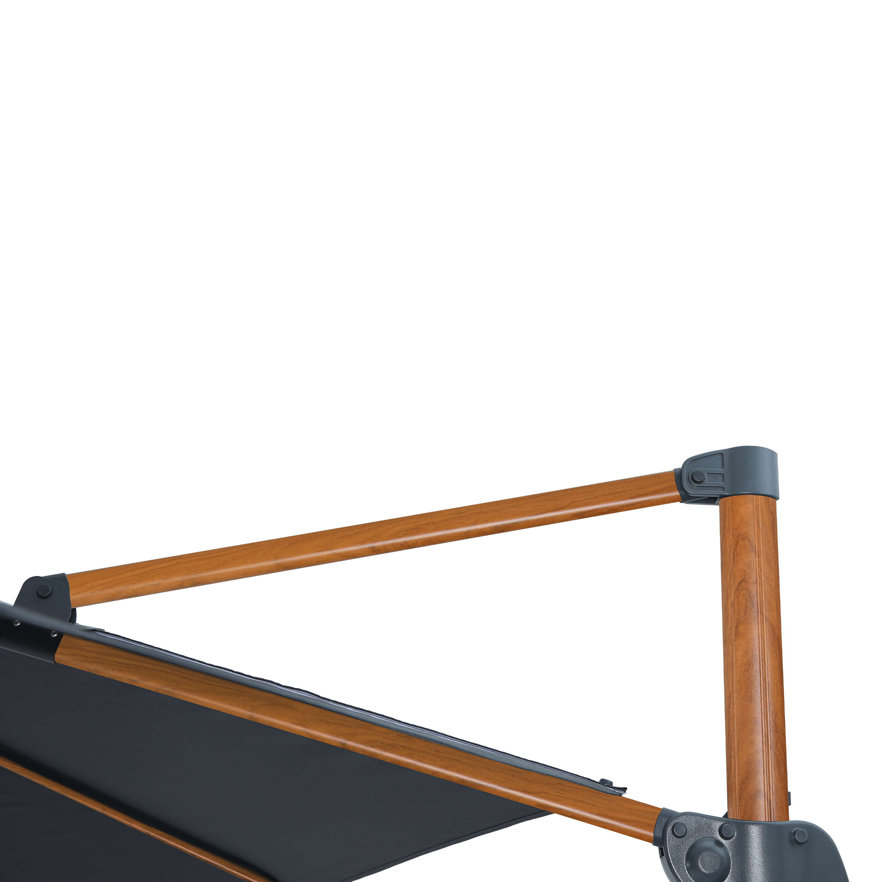 Marisol Zweefparasol Ø 300cm Houtlook/grijs