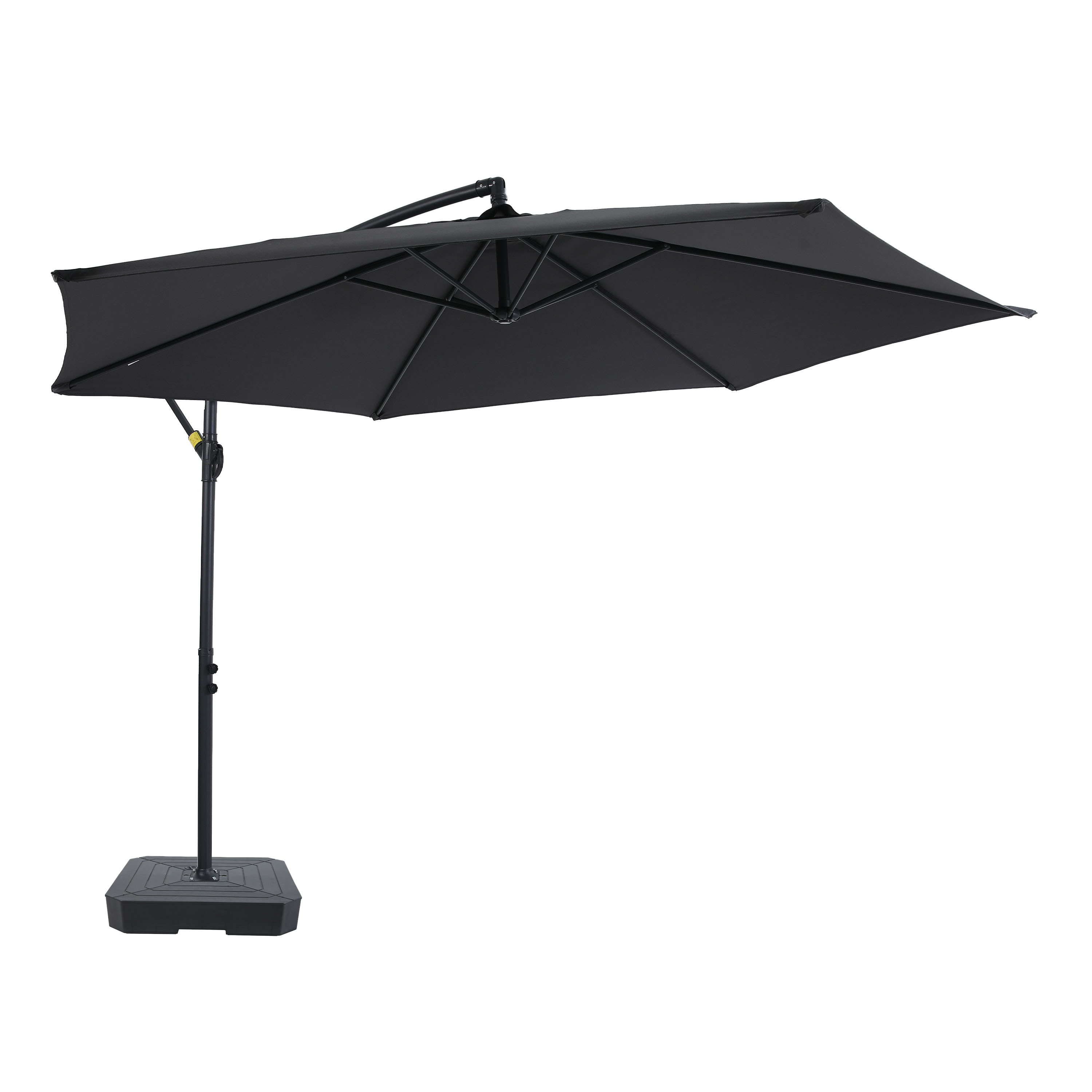 Dion Zweefparasol Ø 300cm incl parasoelvoet Antraciet/grijs