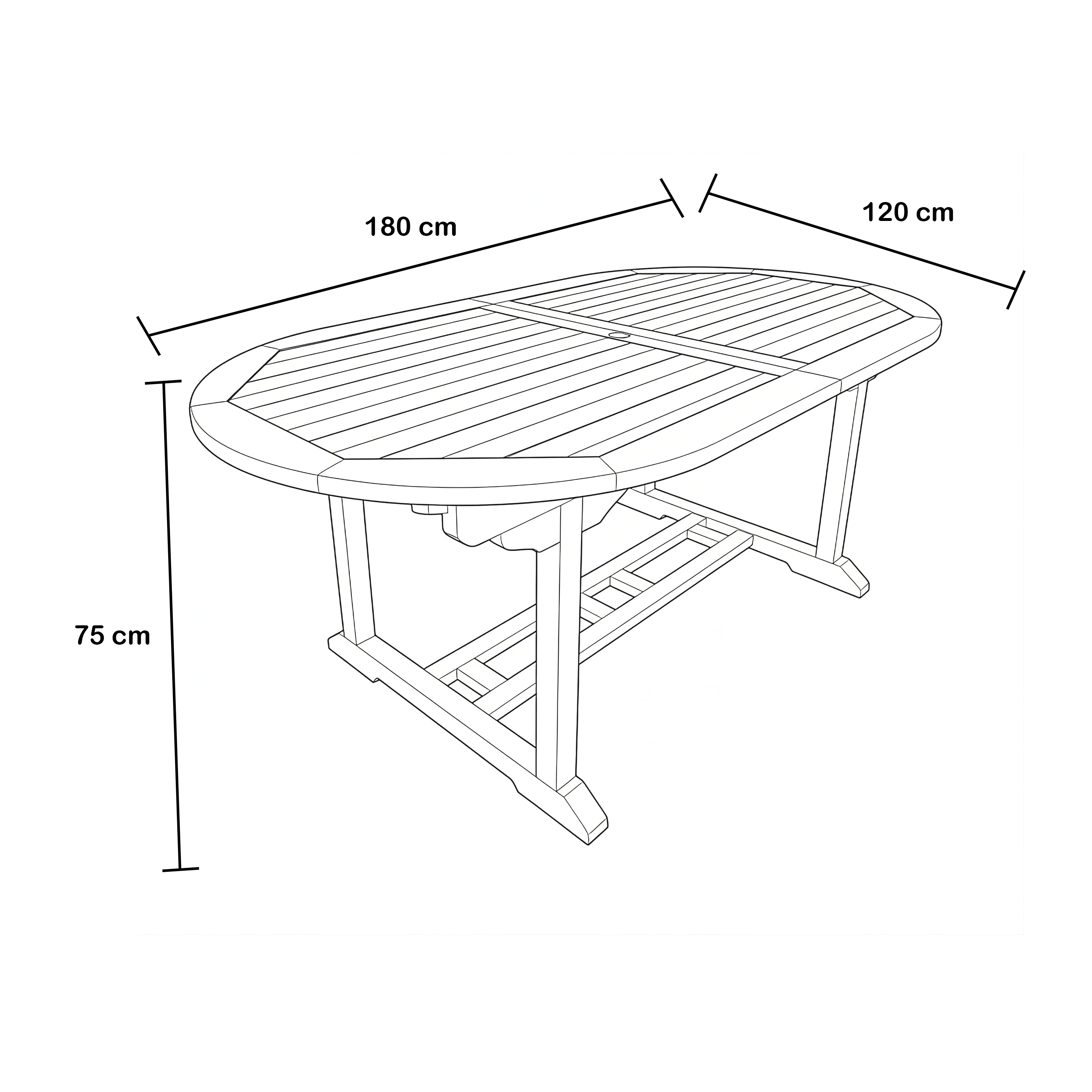Marzi/Talia 180-240 cm Dining Tuinset 7-delig Teak