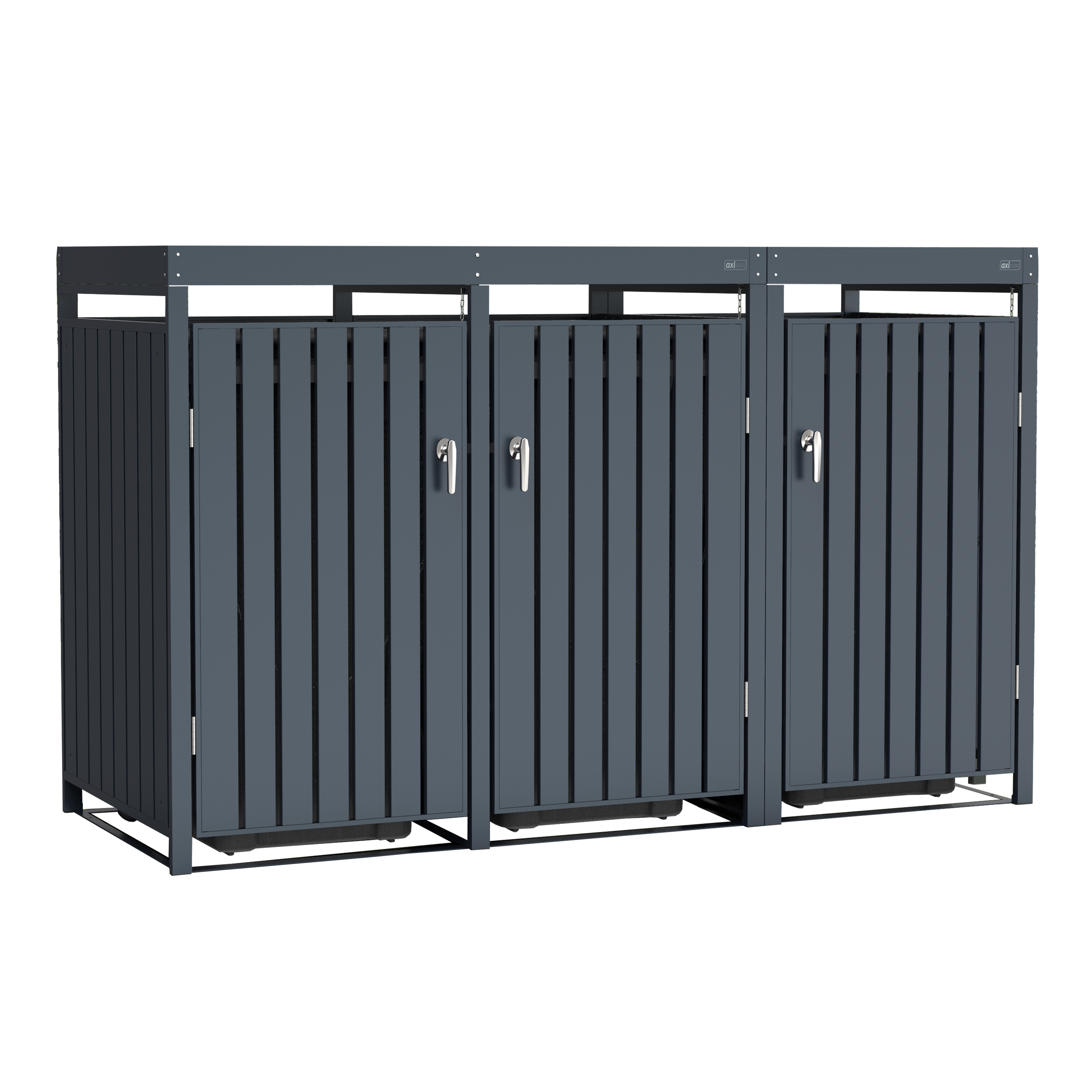Leon Metalen Containerbak - Antraciet 3x 240L