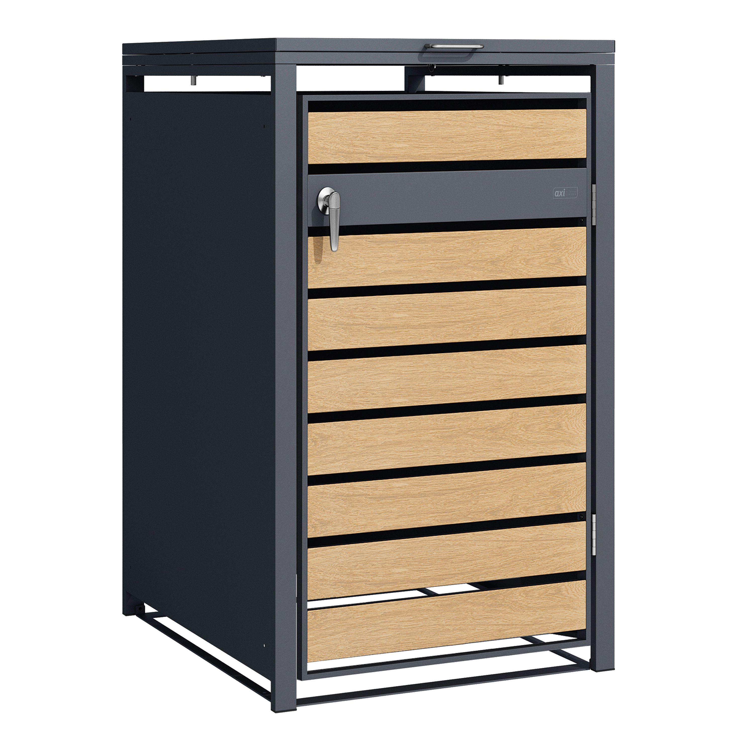 Lucas metalen Containerombouw Antraciet/houtlook 1x 240L