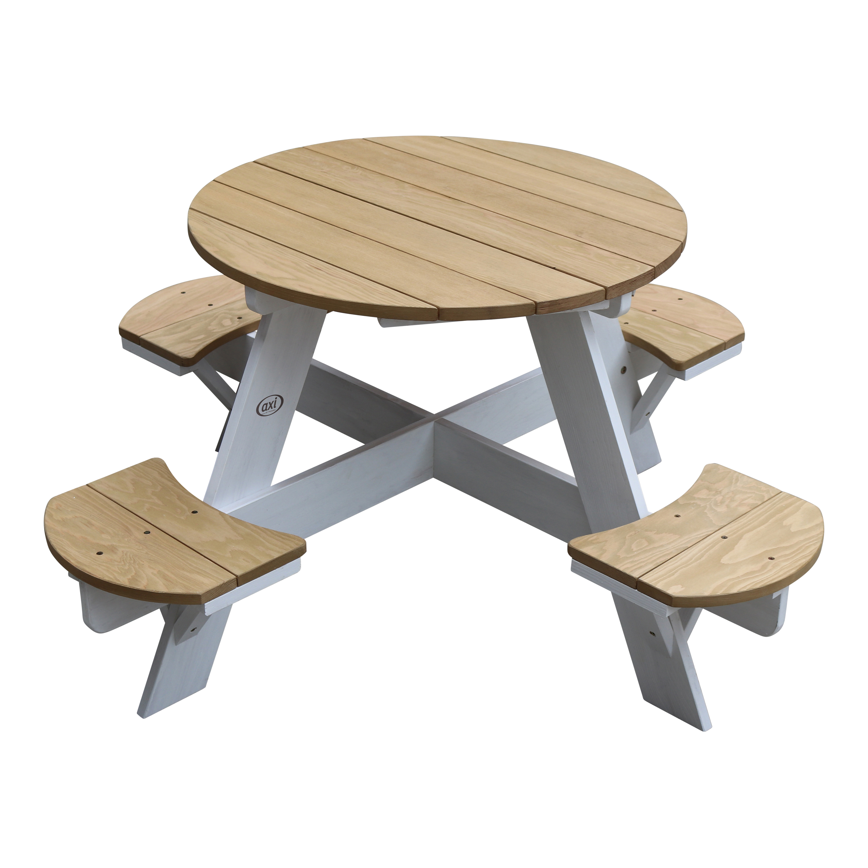 UFO Picknicktafel Rond Bruin/wit
