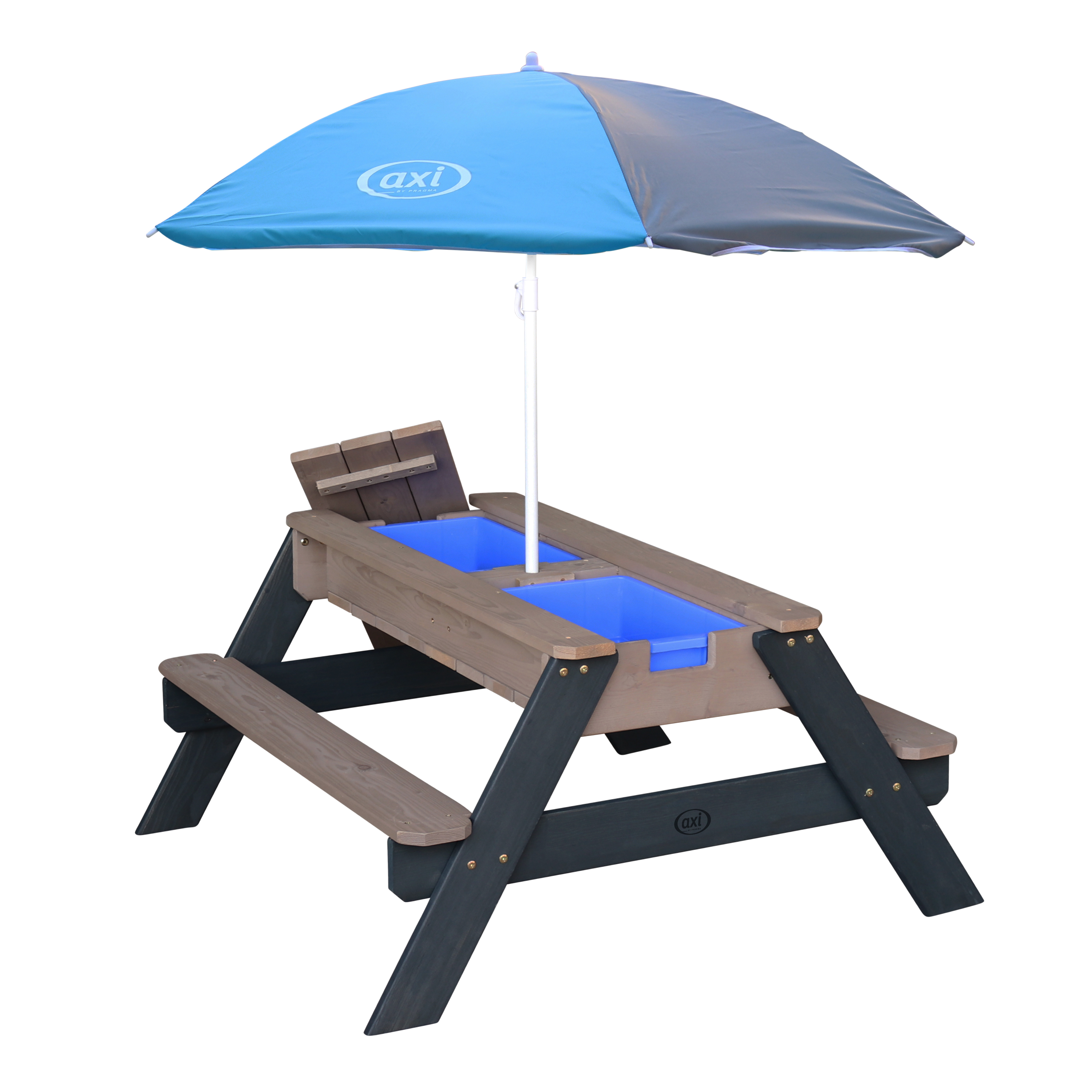 Nick Zand & Water Picknicktafel Antraciet/grijs - Parasol Gr