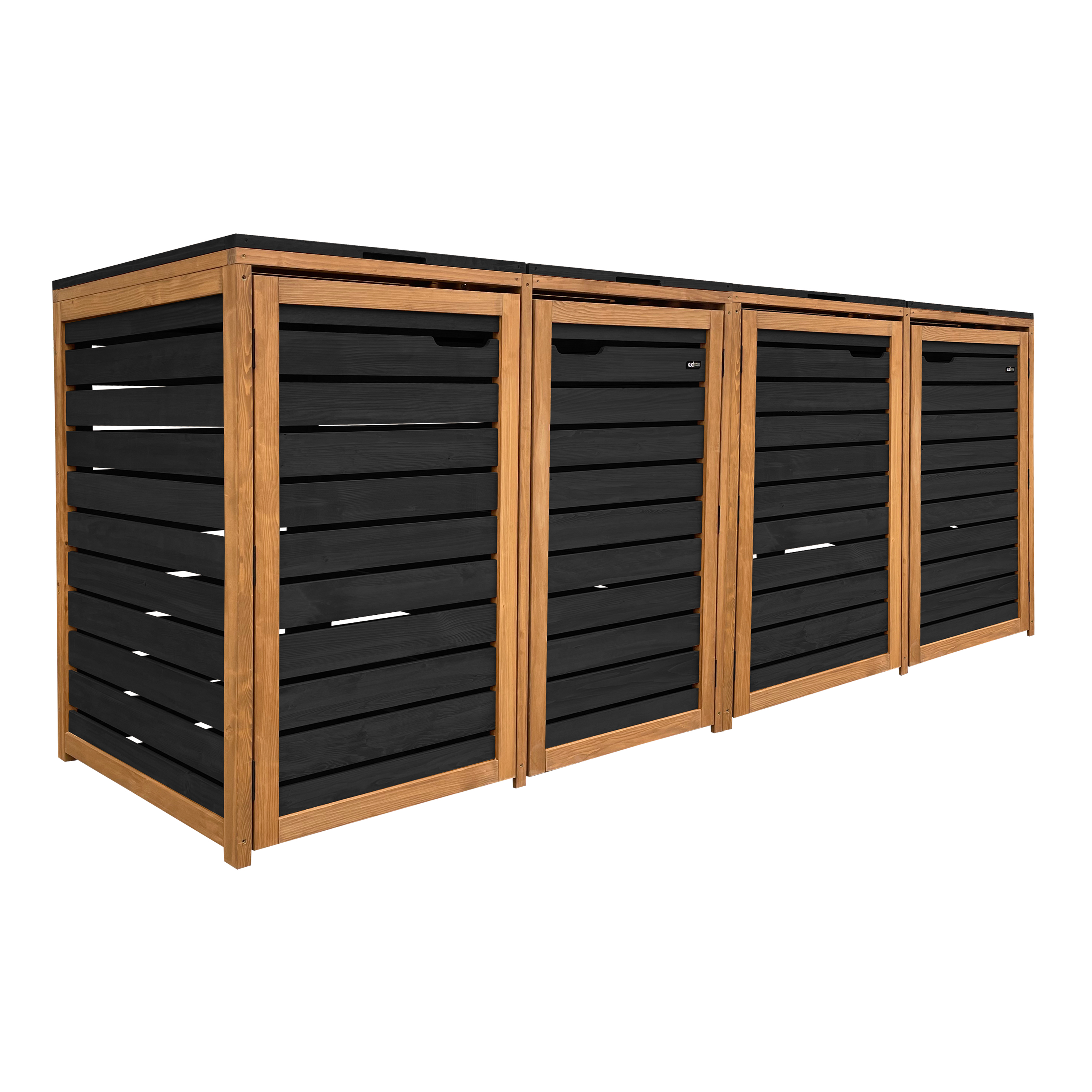 Lex Containerombouw van Hout Zwart/Bruin – 4 containers