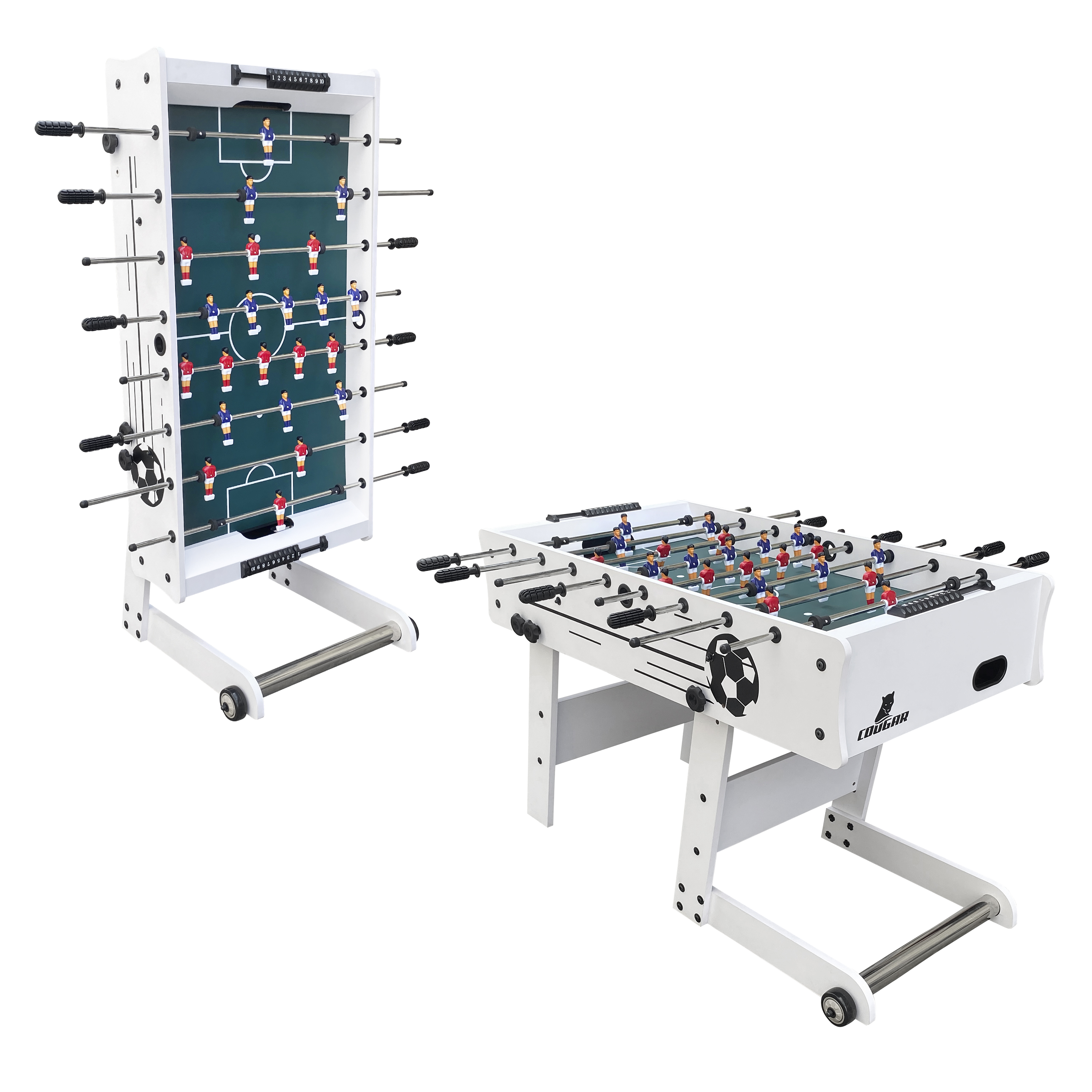 Scorpion Kick opklapbare Voetbaltafel Wit