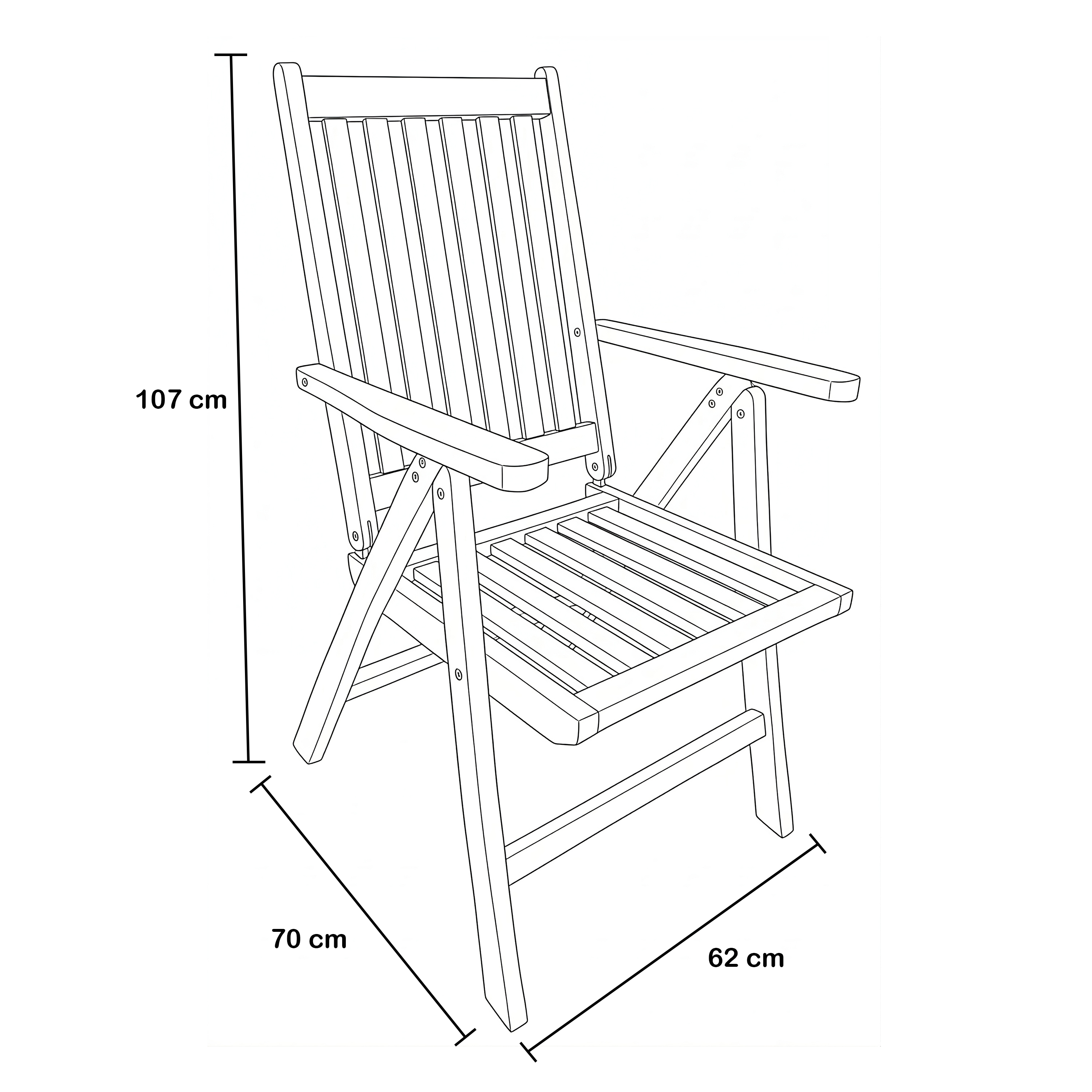 Marzi/Nuria 180-240 cm Tuinset 7-delig Teak - Uitschuifbaar