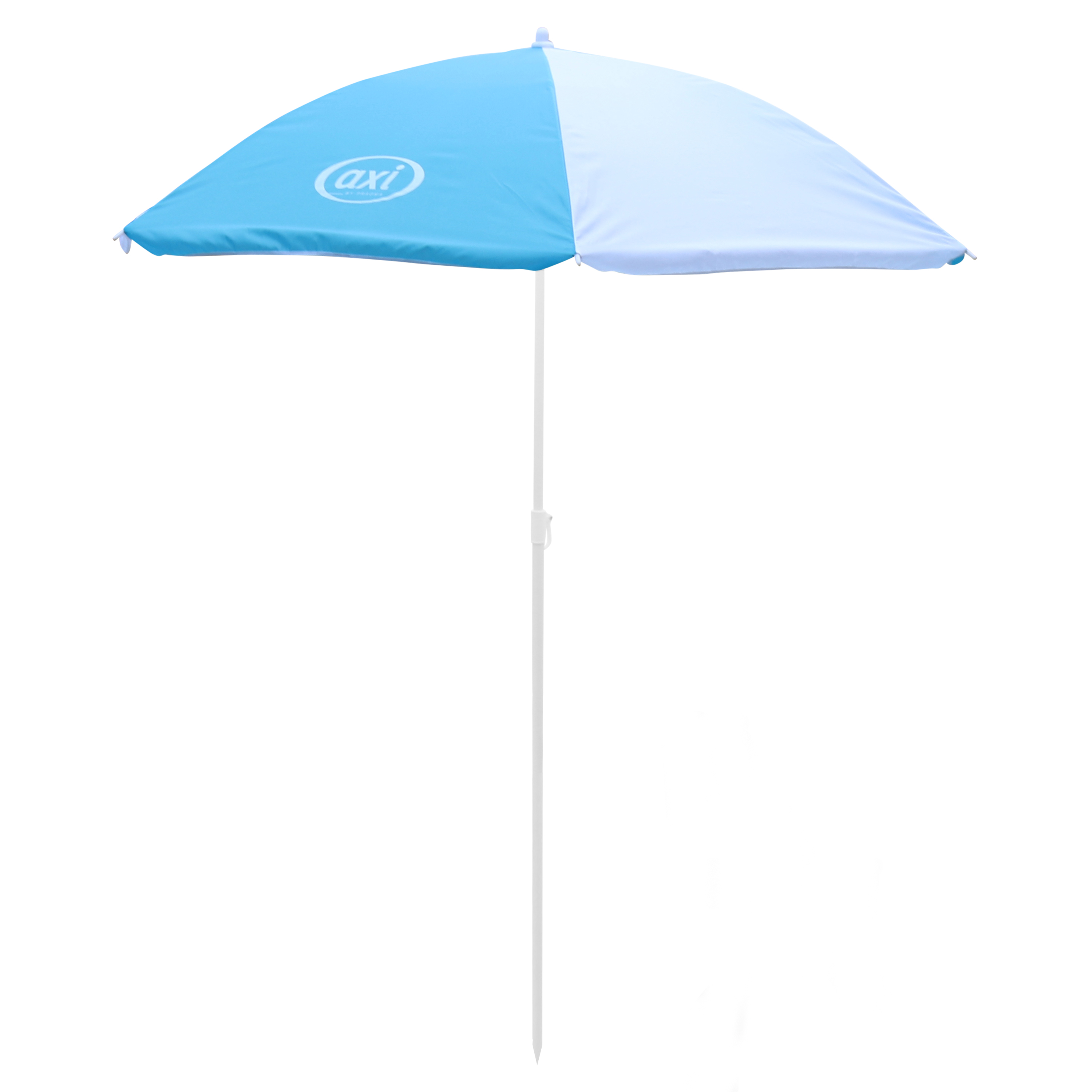 Parasol Ø125 cm - Blauw/wit
