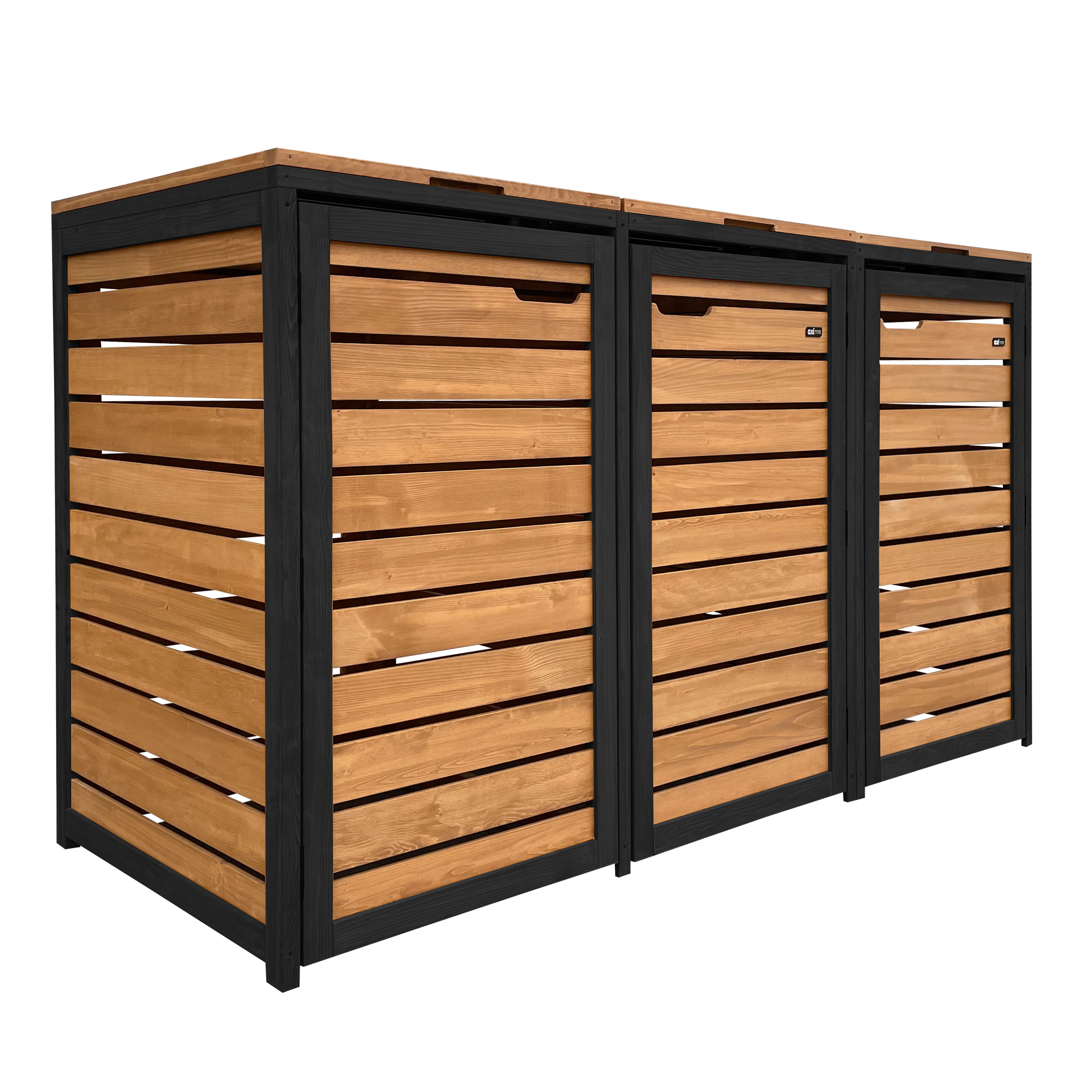 Lex Containerombouw van Hout Bruin/Zwart – 3 containers