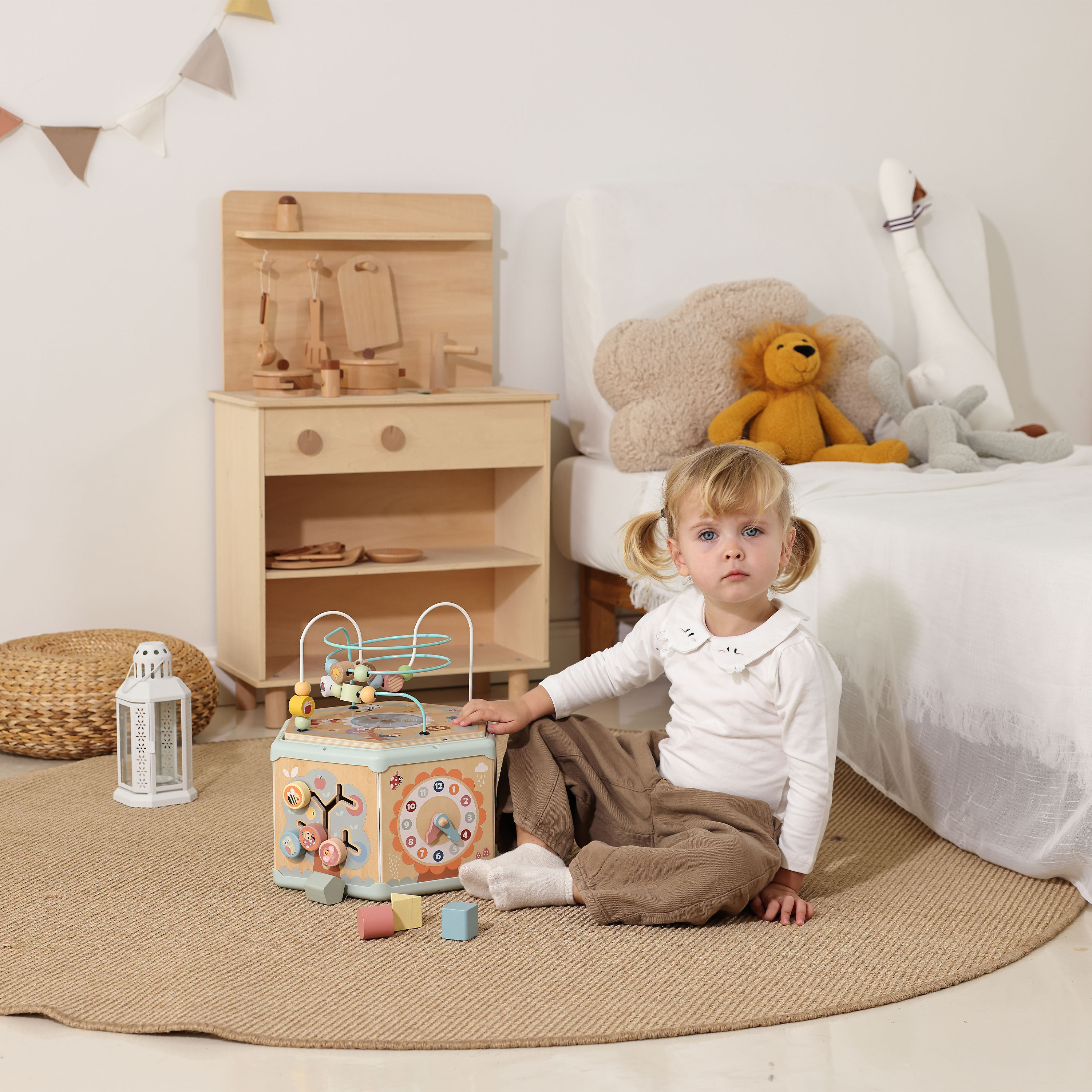7-in-1 Houten Activiteitenkubus