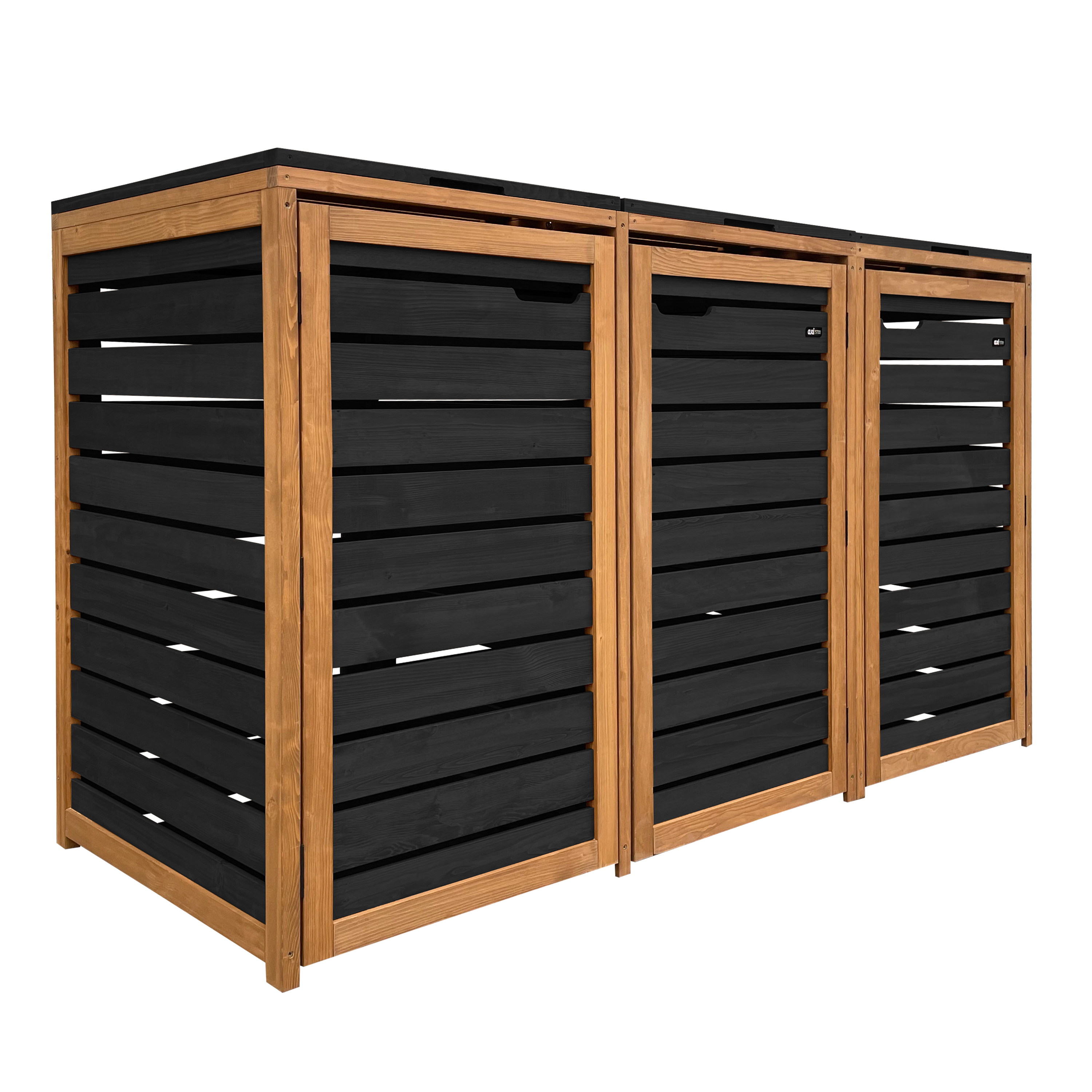 Lex Containerombouw van Hout Zwart/Bruin – 3 containers