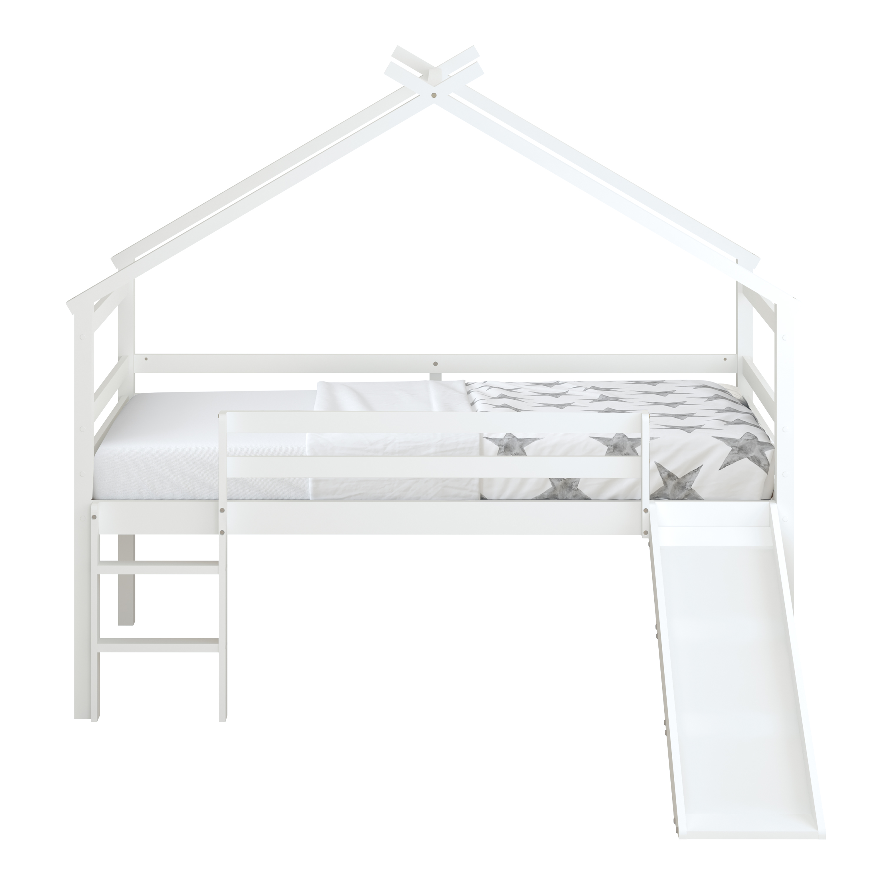 River Halfhoogslaper met Glijbaan Wit – Zonder Matras