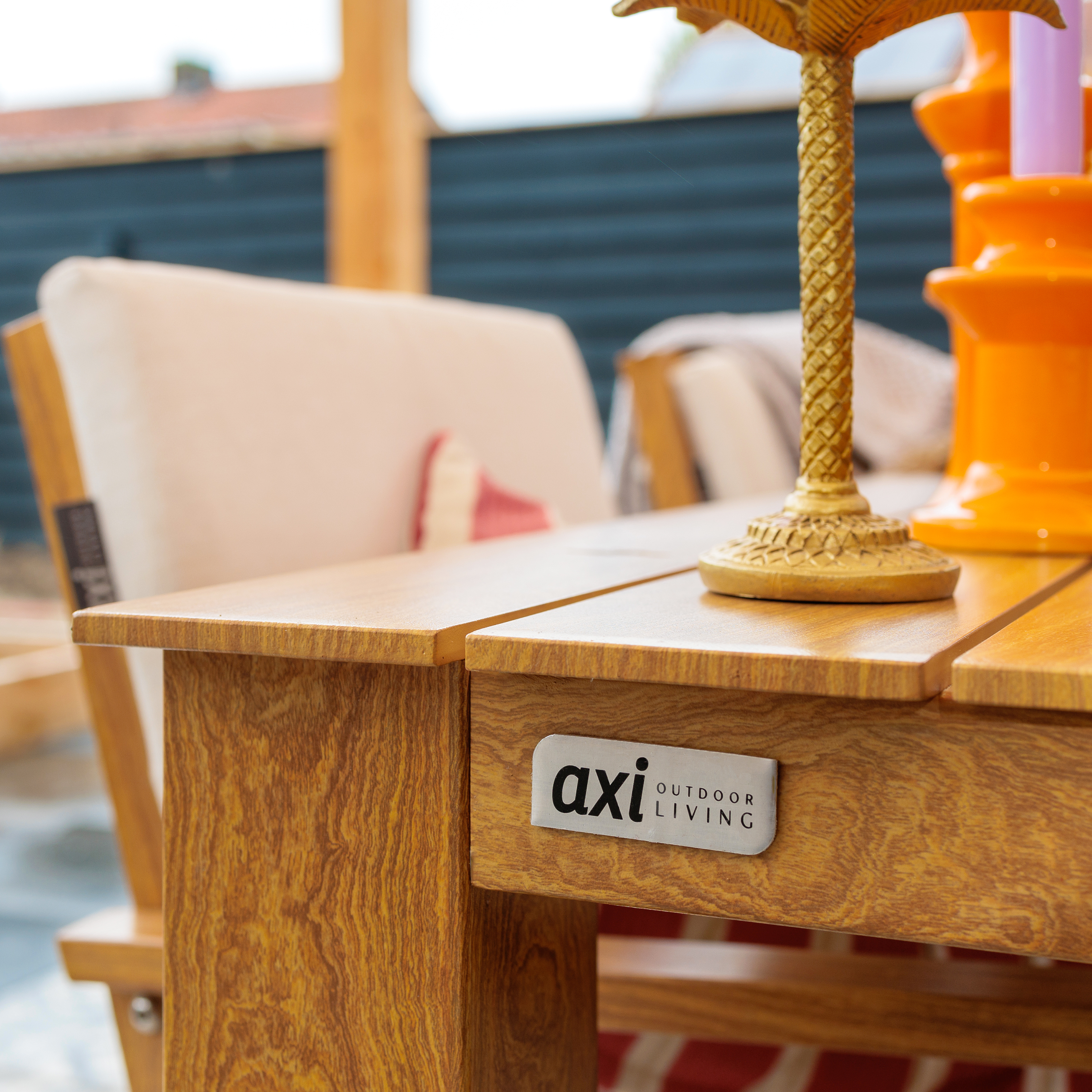 Jada Tuinset met 6 stoelen Houtlook/beige