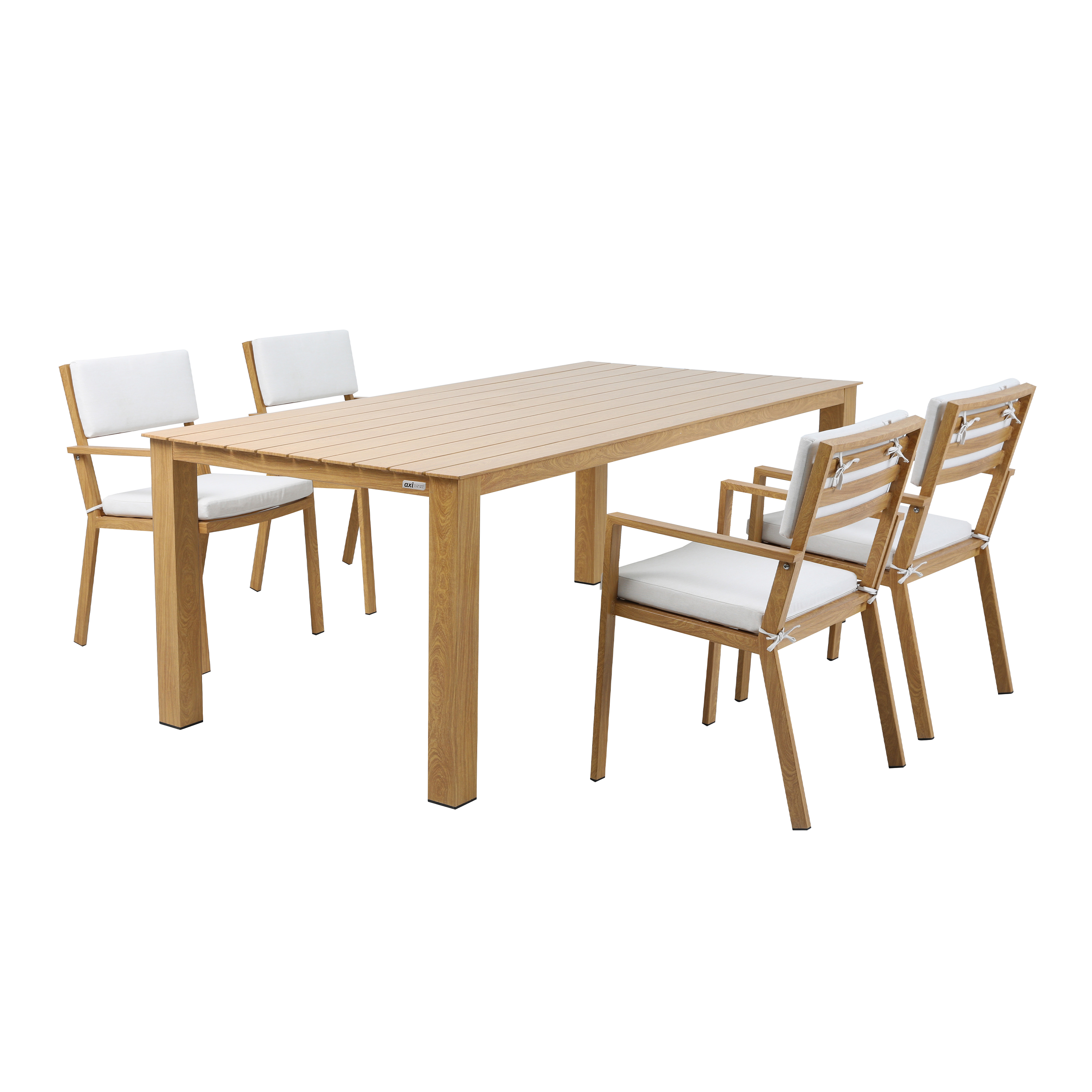 Jada Tuinset met 6 stoelen Houtlook/beige
