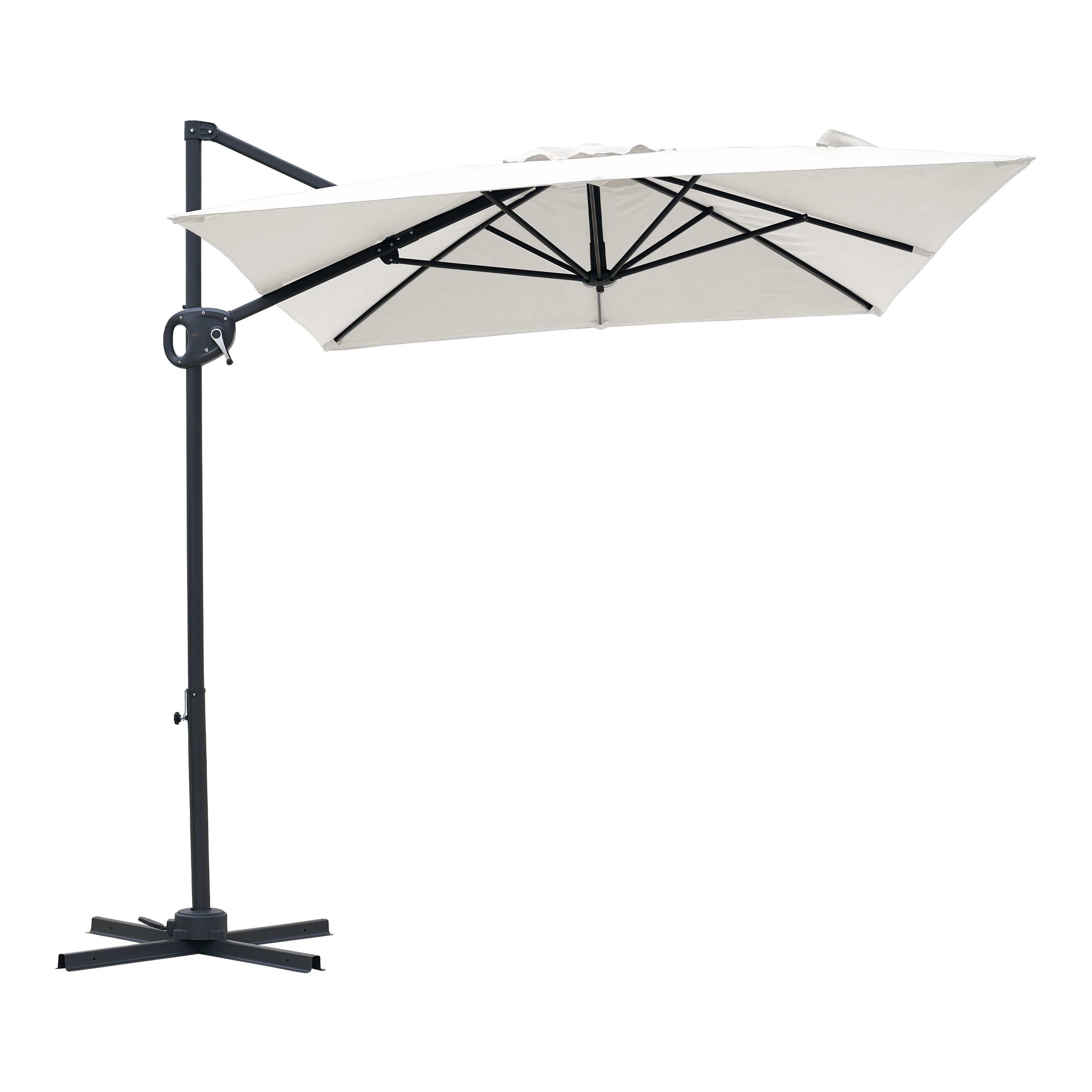 Luma Zweefparasol 200x300 cm Antraciet/beige