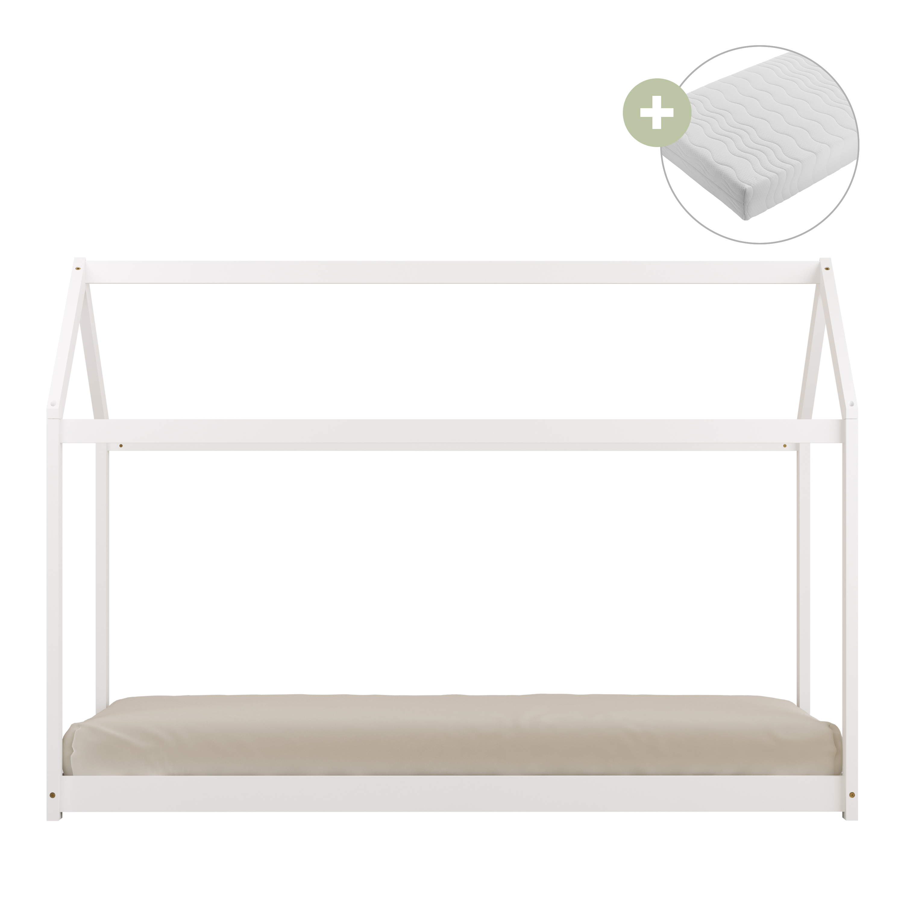 Zoey Bedhuisje Wit – Met Matras