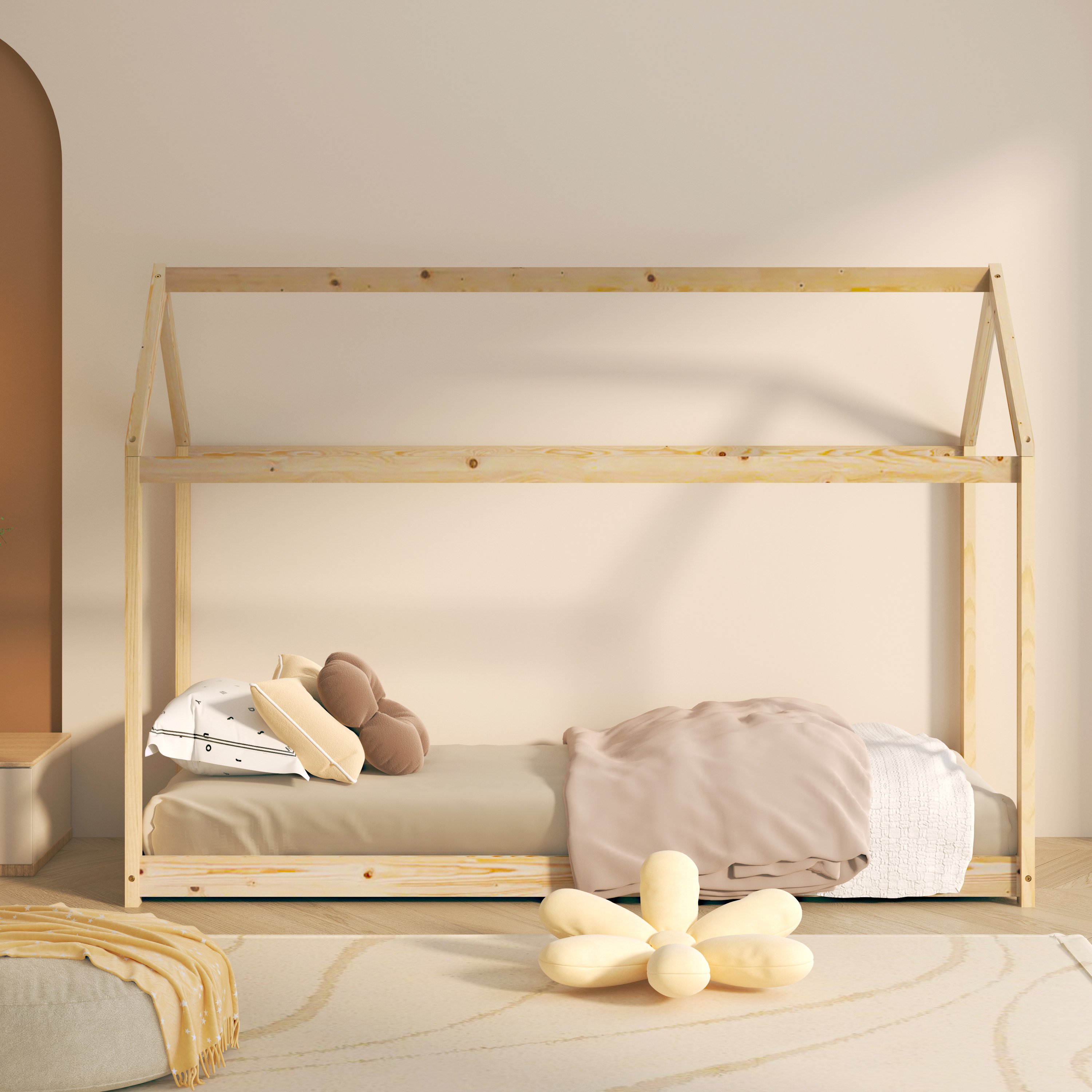Zoey Bedhuisje Naturel – Zonder Matras