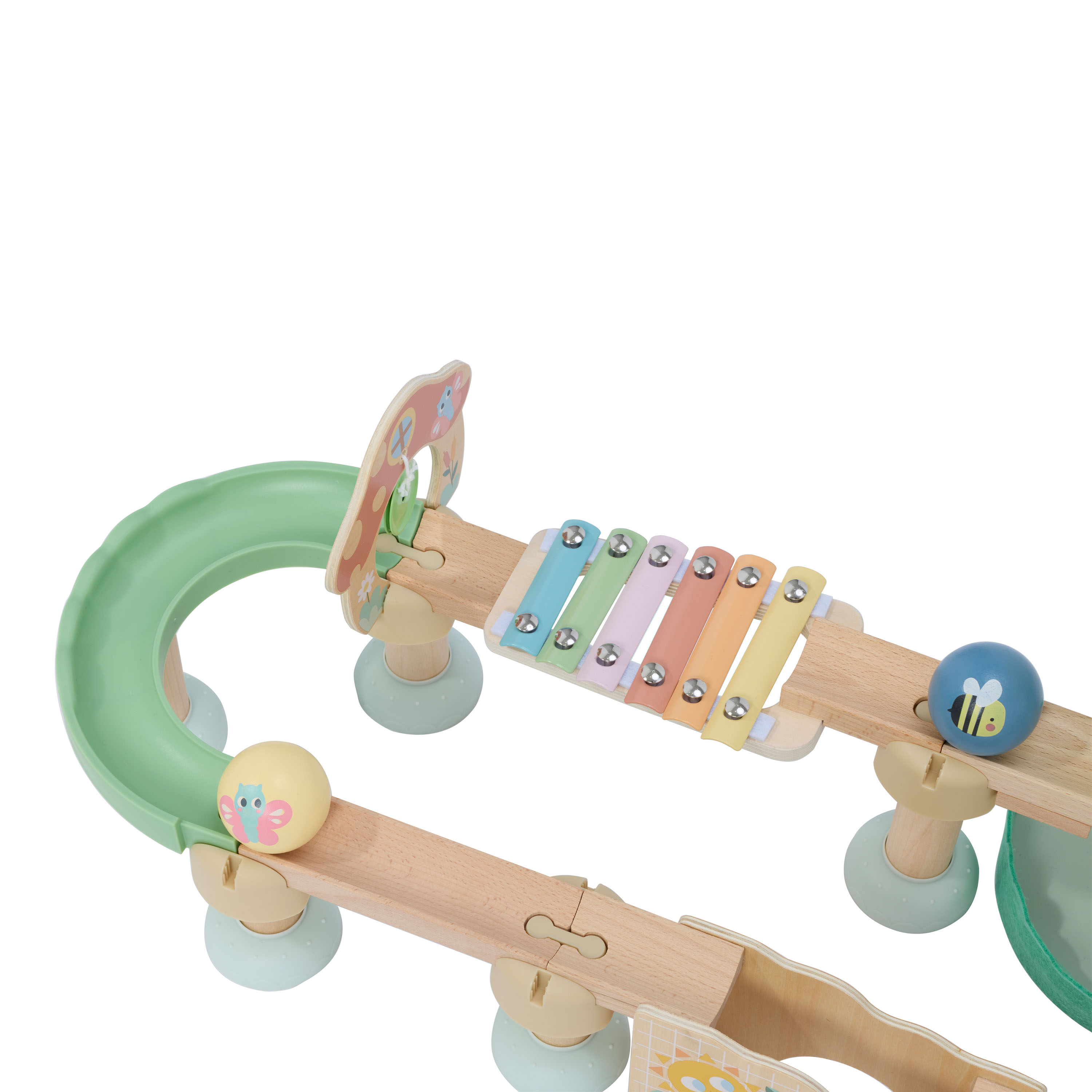 Baby Houten Knikkerbaan – Pastel Groen