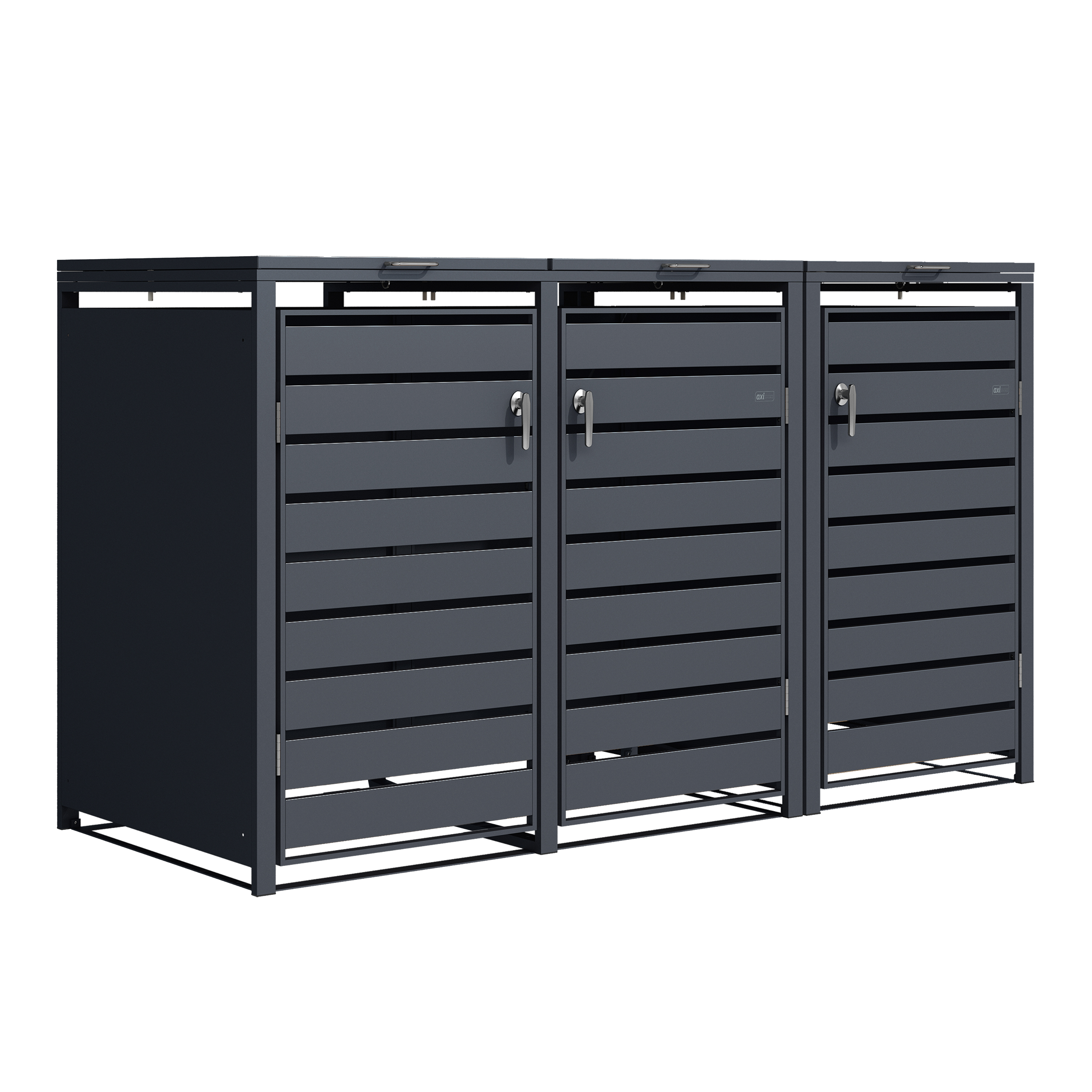 Lucas Metalen Containerbak - Antraciet 3x 240L