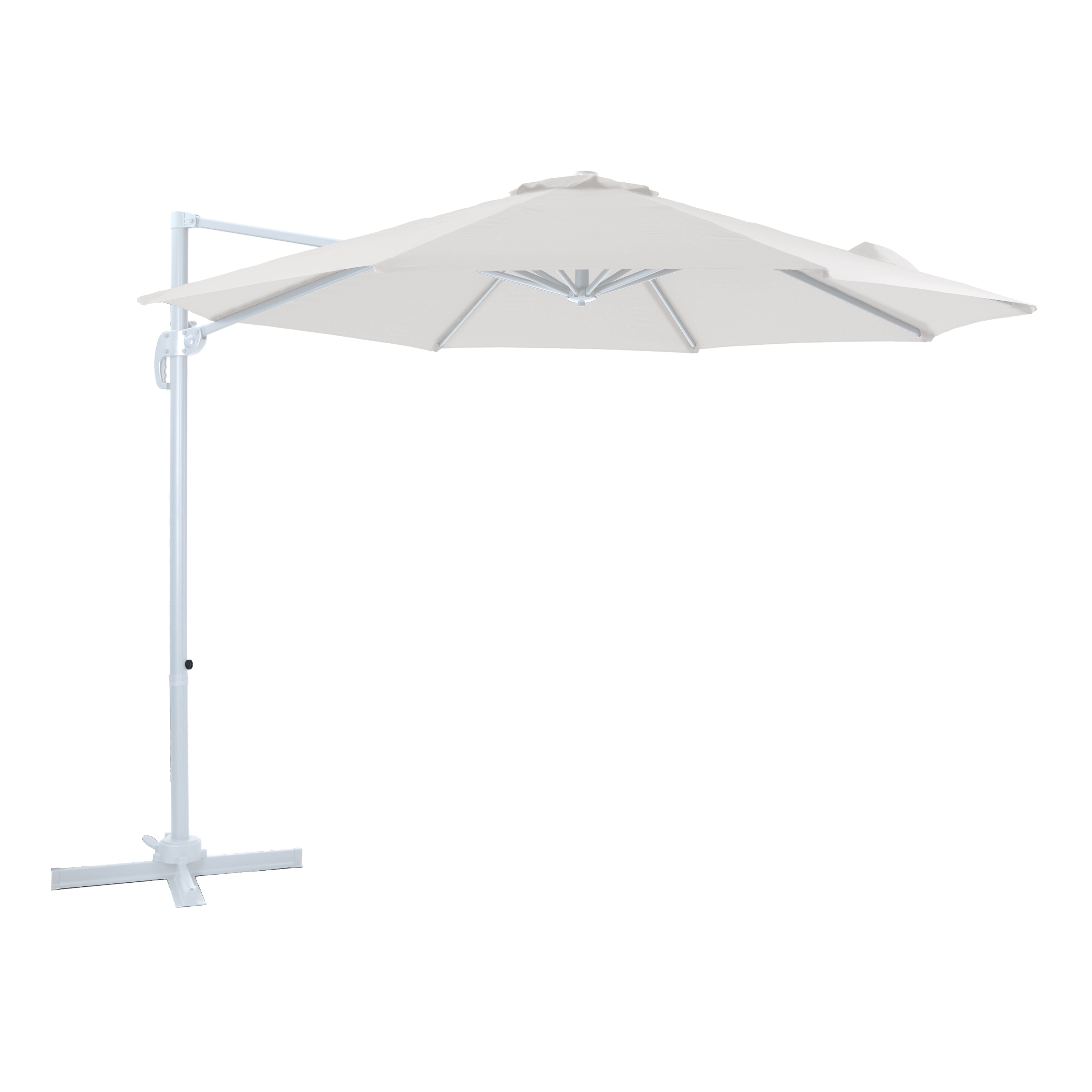 Marisol Zweefparasol Ø 300cm Wit/Beige