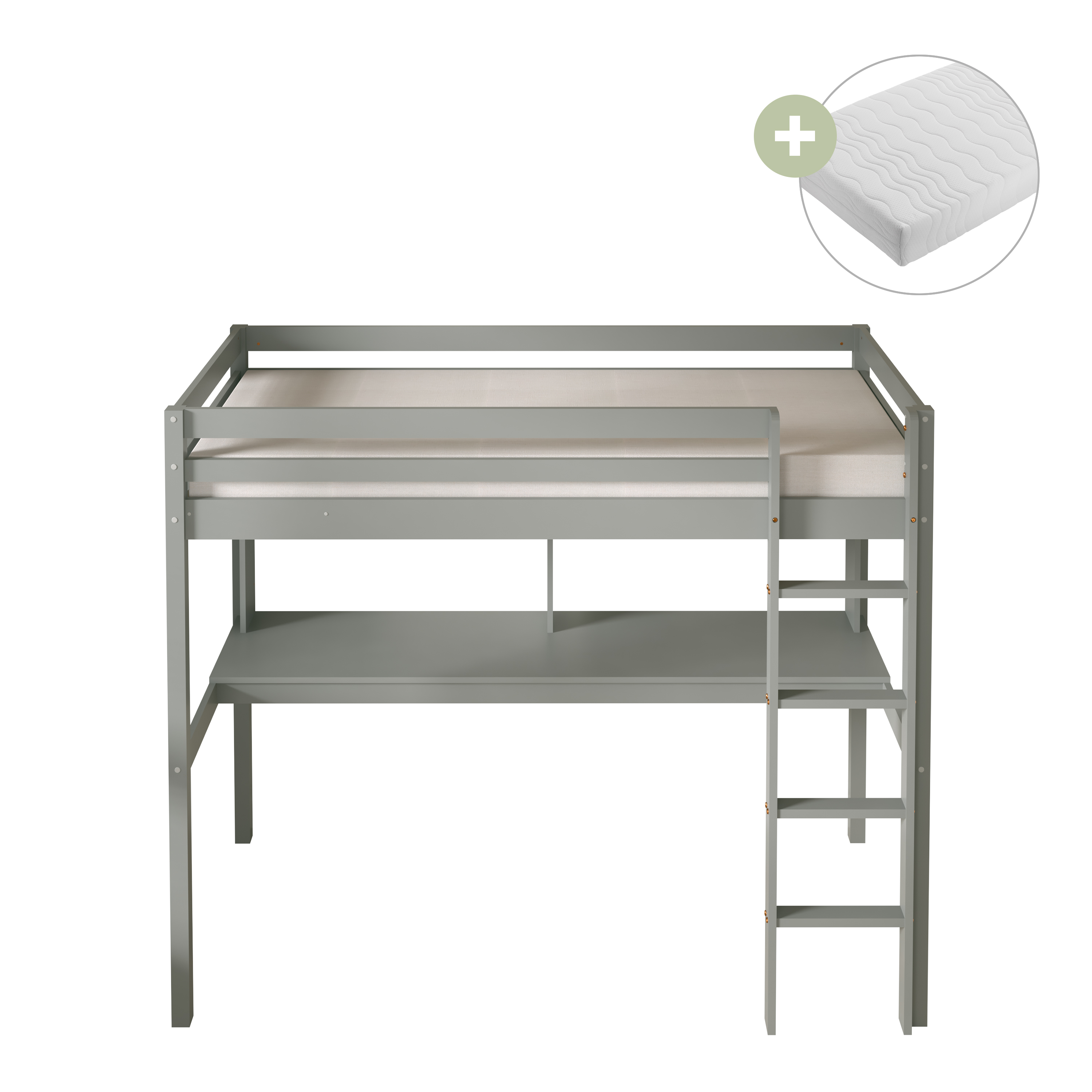 Sil Hoogslaper met Bureau Grijs – Met Matras