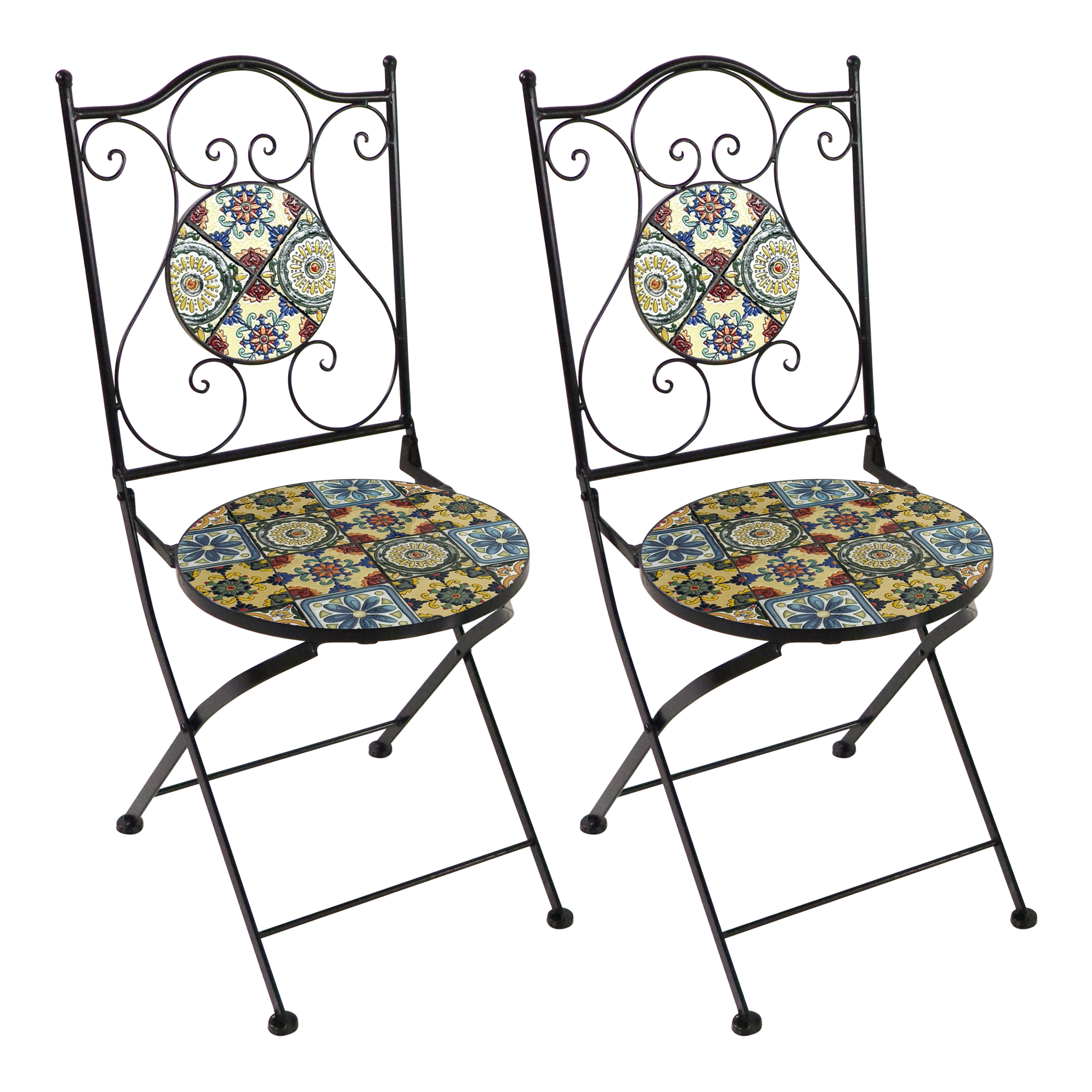 Amélie Bistro Stoelen opklapbaar Yellow Breeze – Set 2 stuks