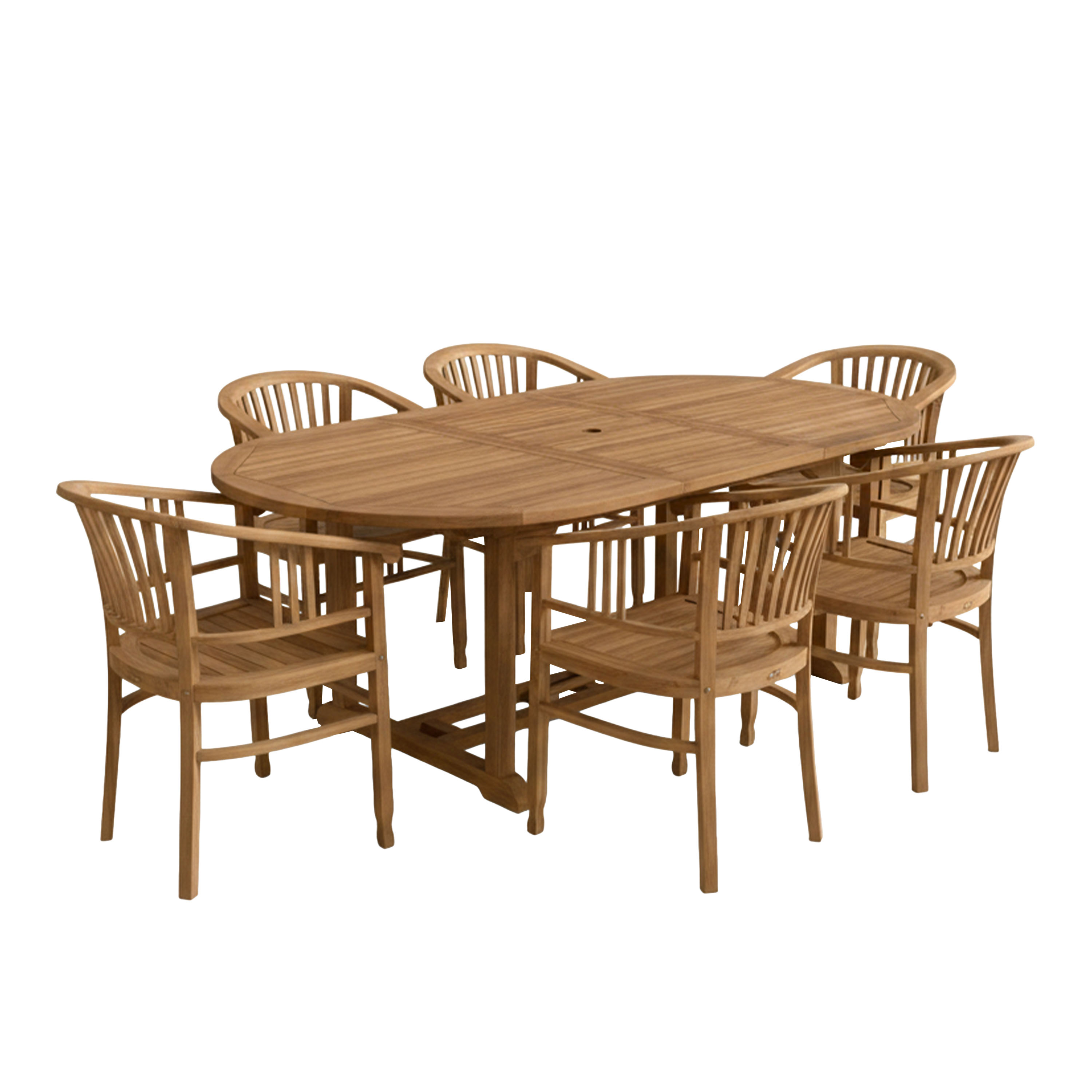 Marzi/Talia 180-240 cm Dining Tuinset 7-delig Teak